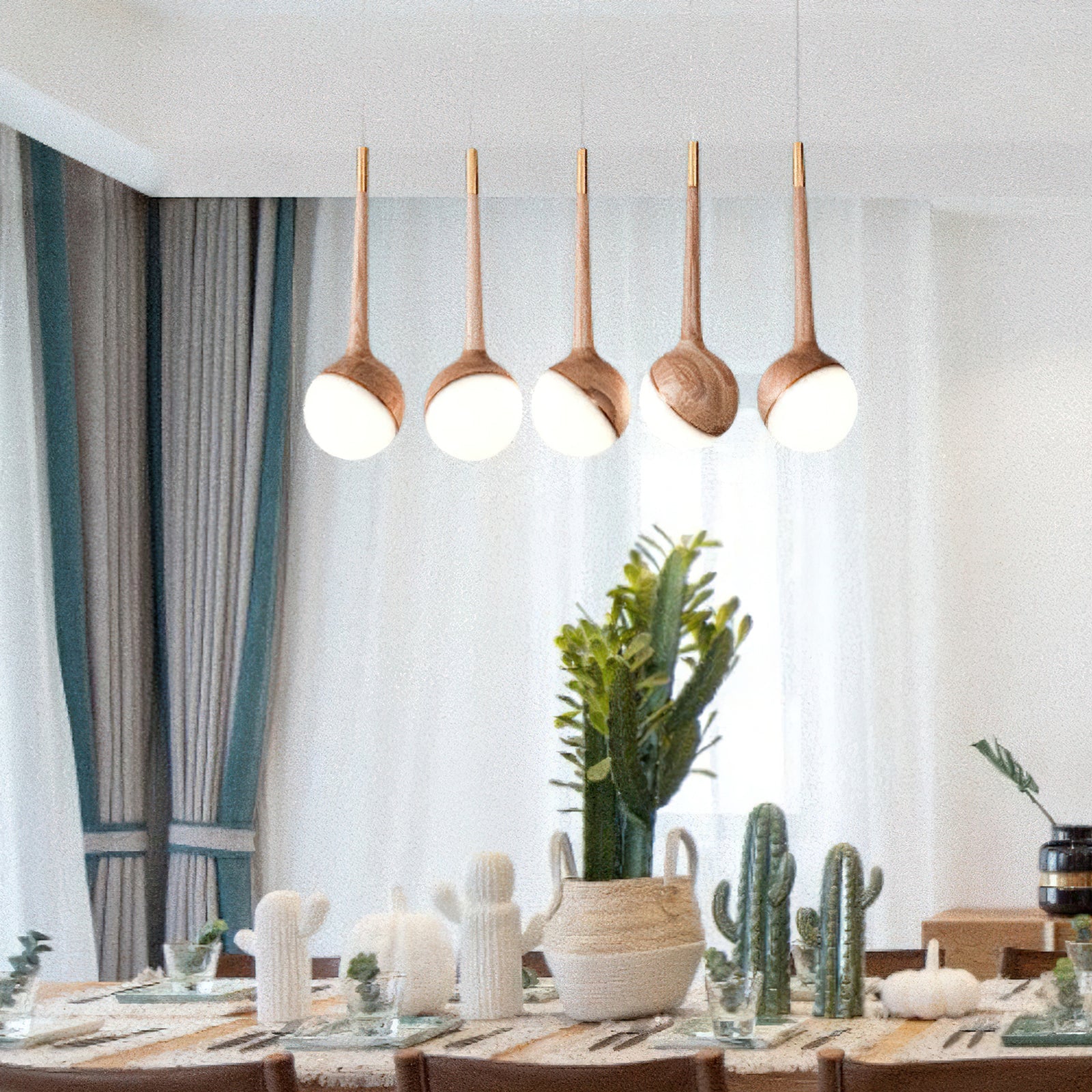 Mossy Drop Houten Hanglamp