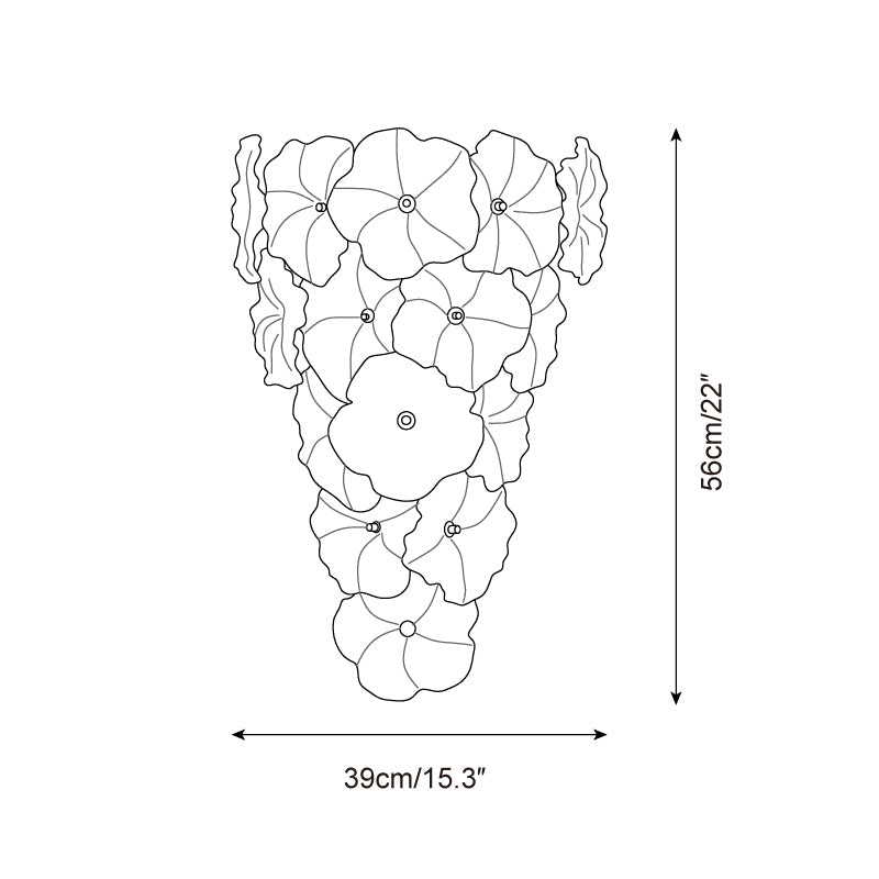 Lampada a stelo con fiore Leyza