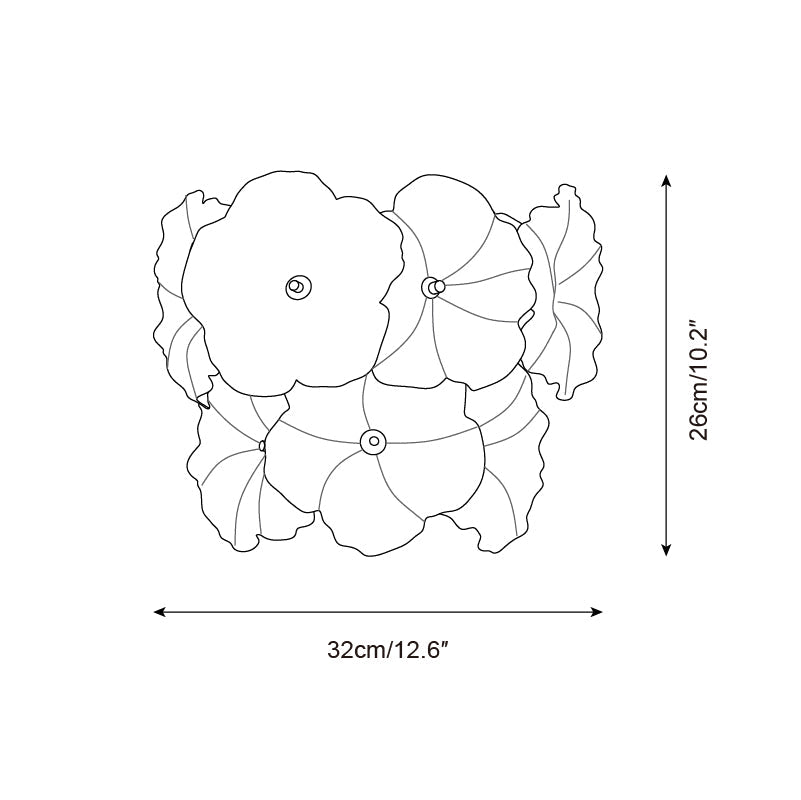 Lampada a stelo con fiore Leyza