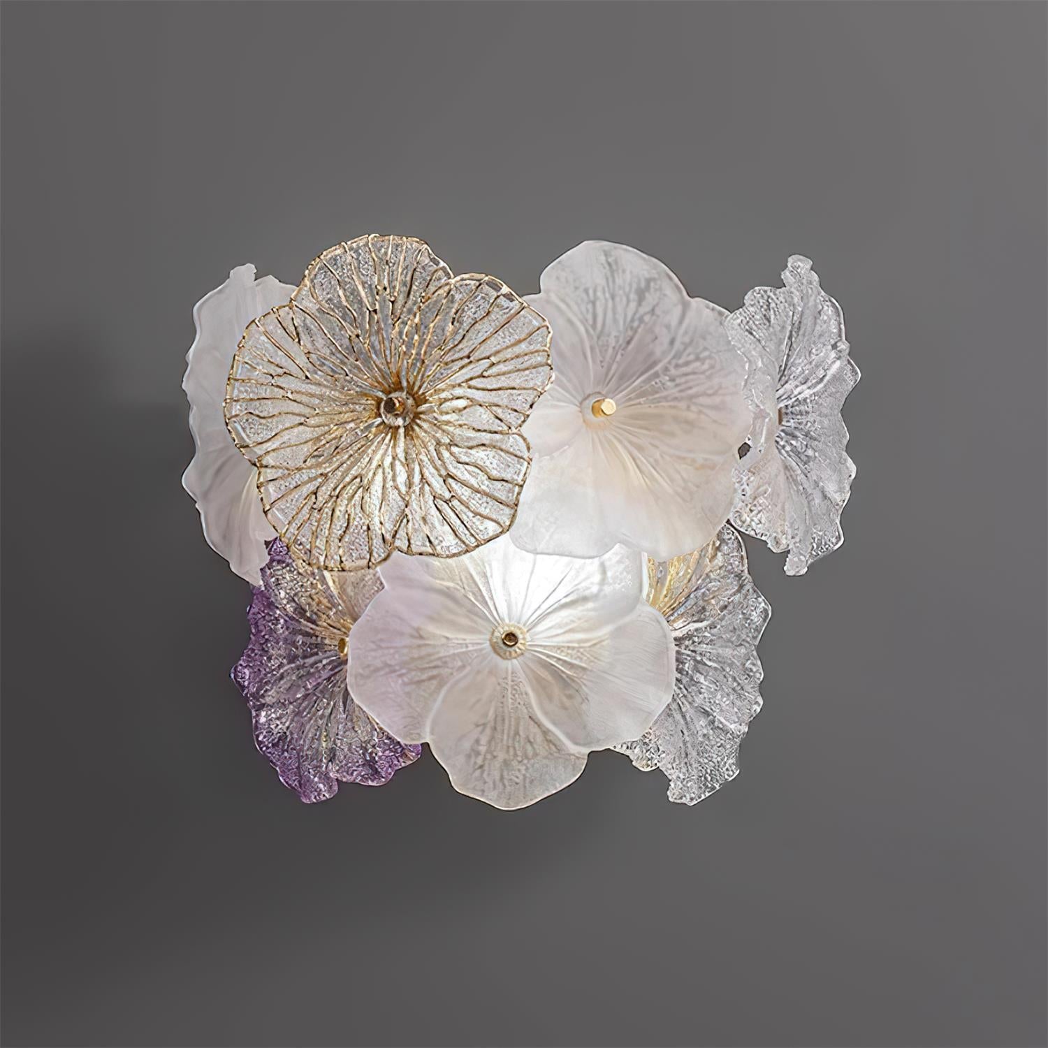 Lampada a stelo con fiore Leyza