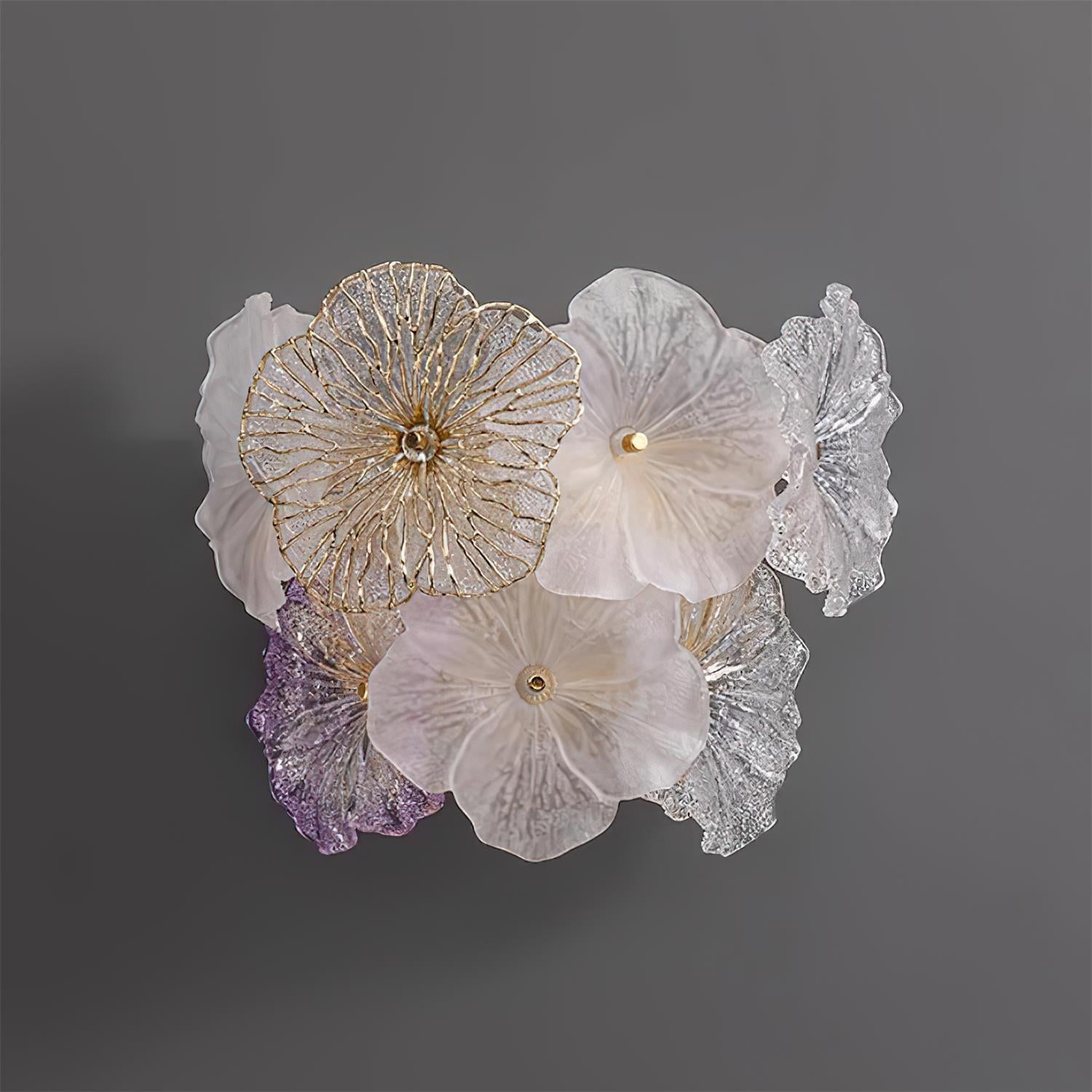 Lampada a stelo con fiore Leyza