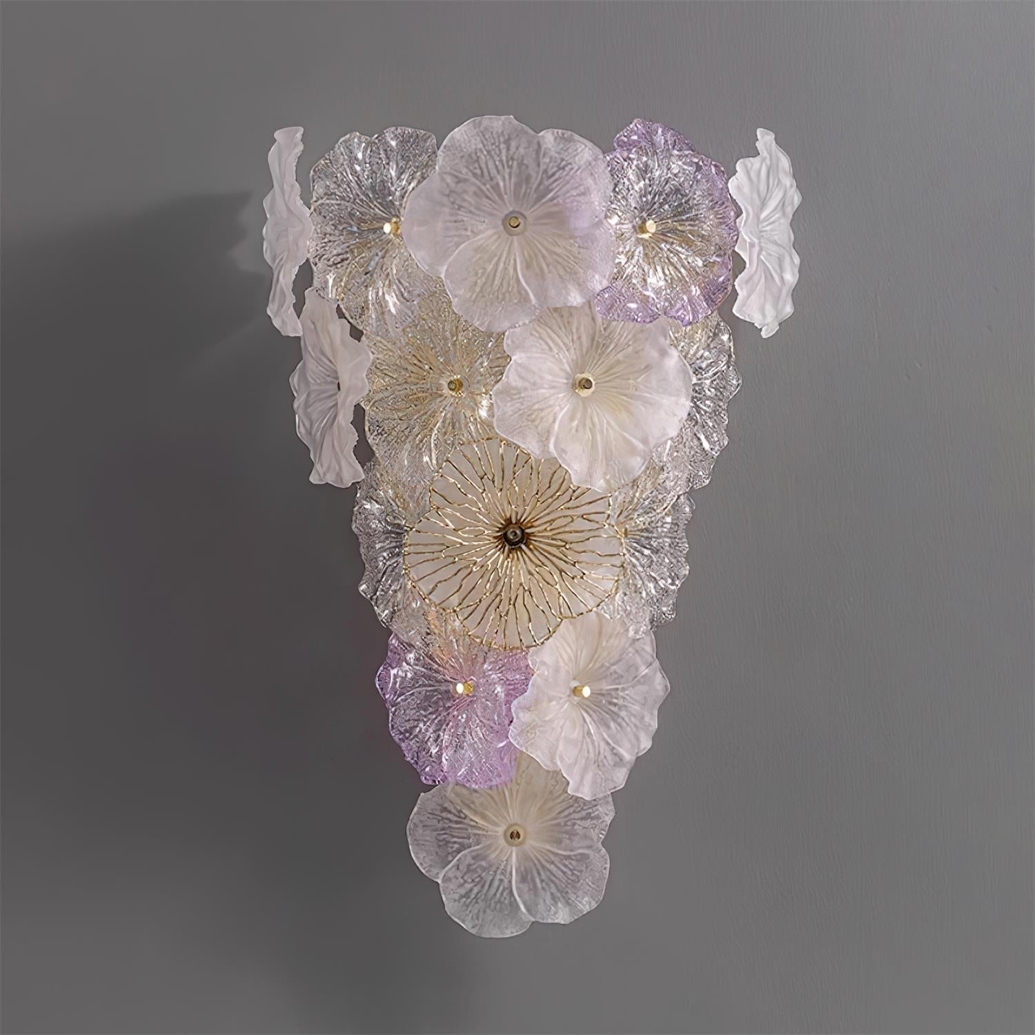 Lampada a stelo con fiore Leyza