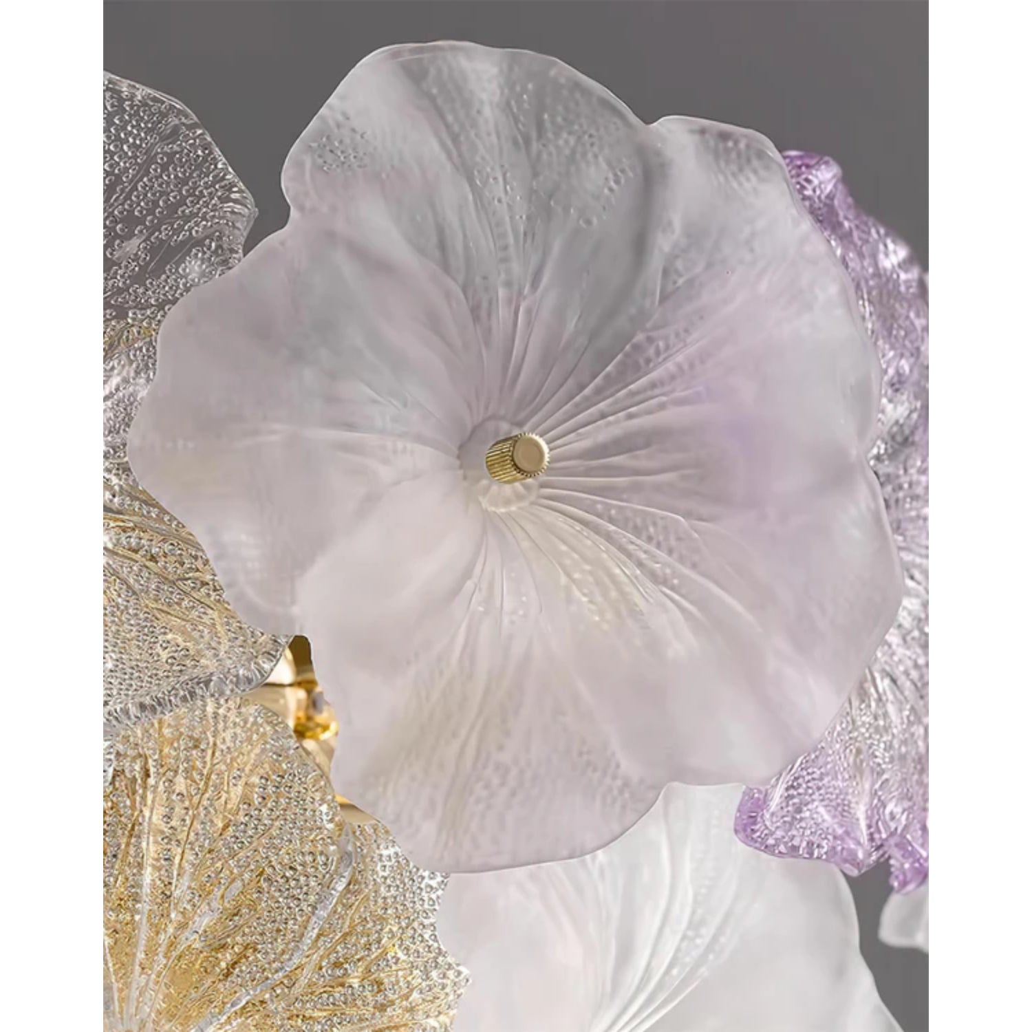 Lampada a stelo con fiore Leyza