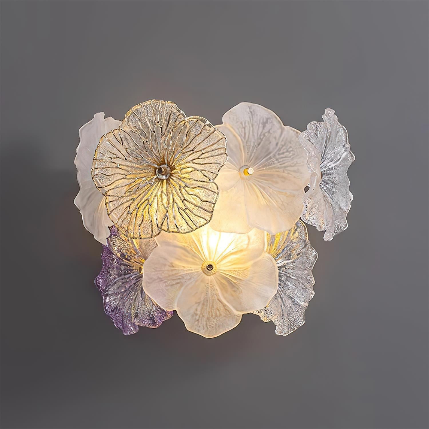 Lampada a stelo con fiore Leyza