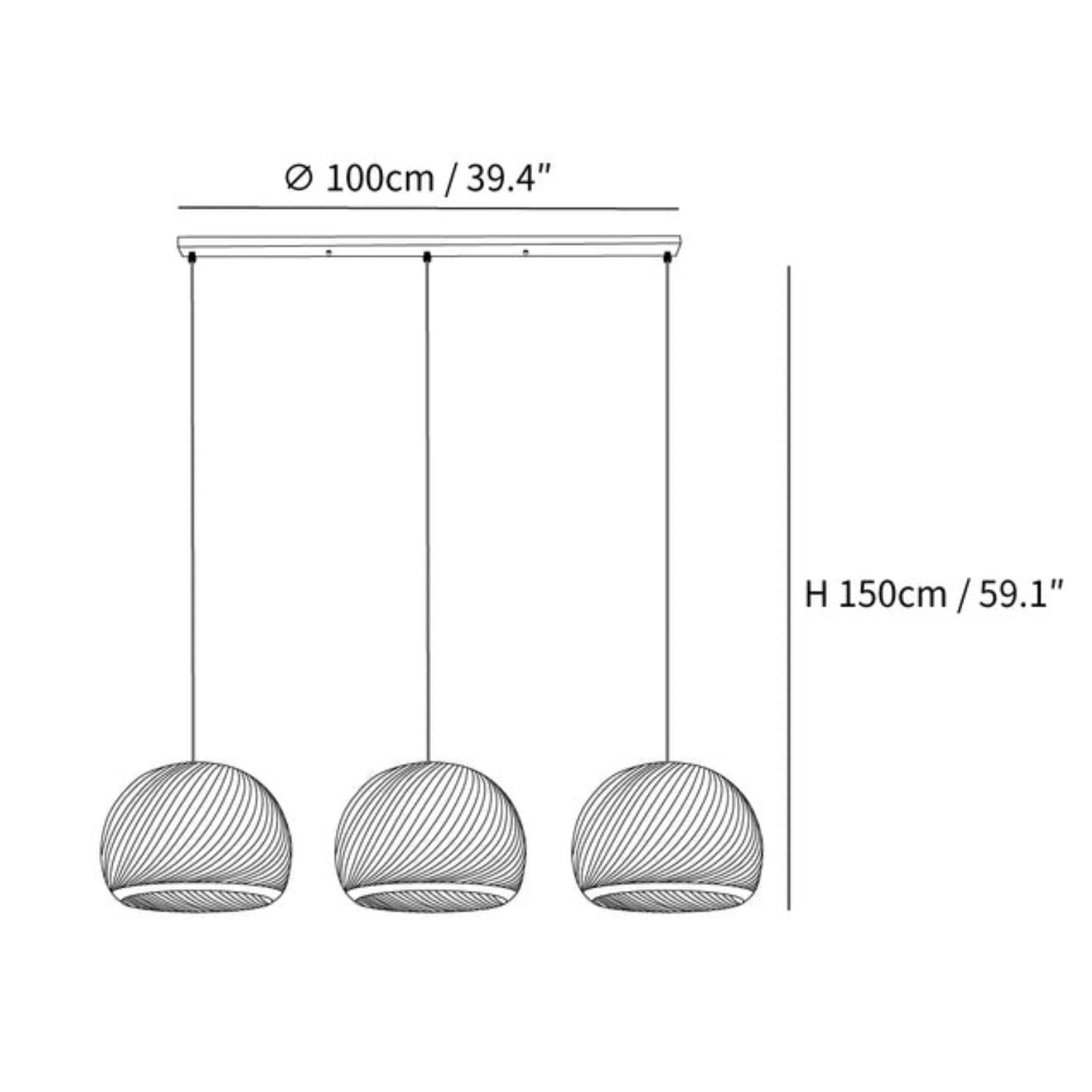 Lampada a sospensione in legno Auroze