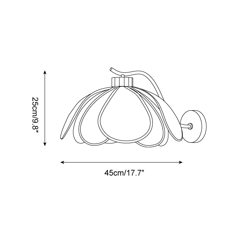 Lampada da parete a fiore Dolenna