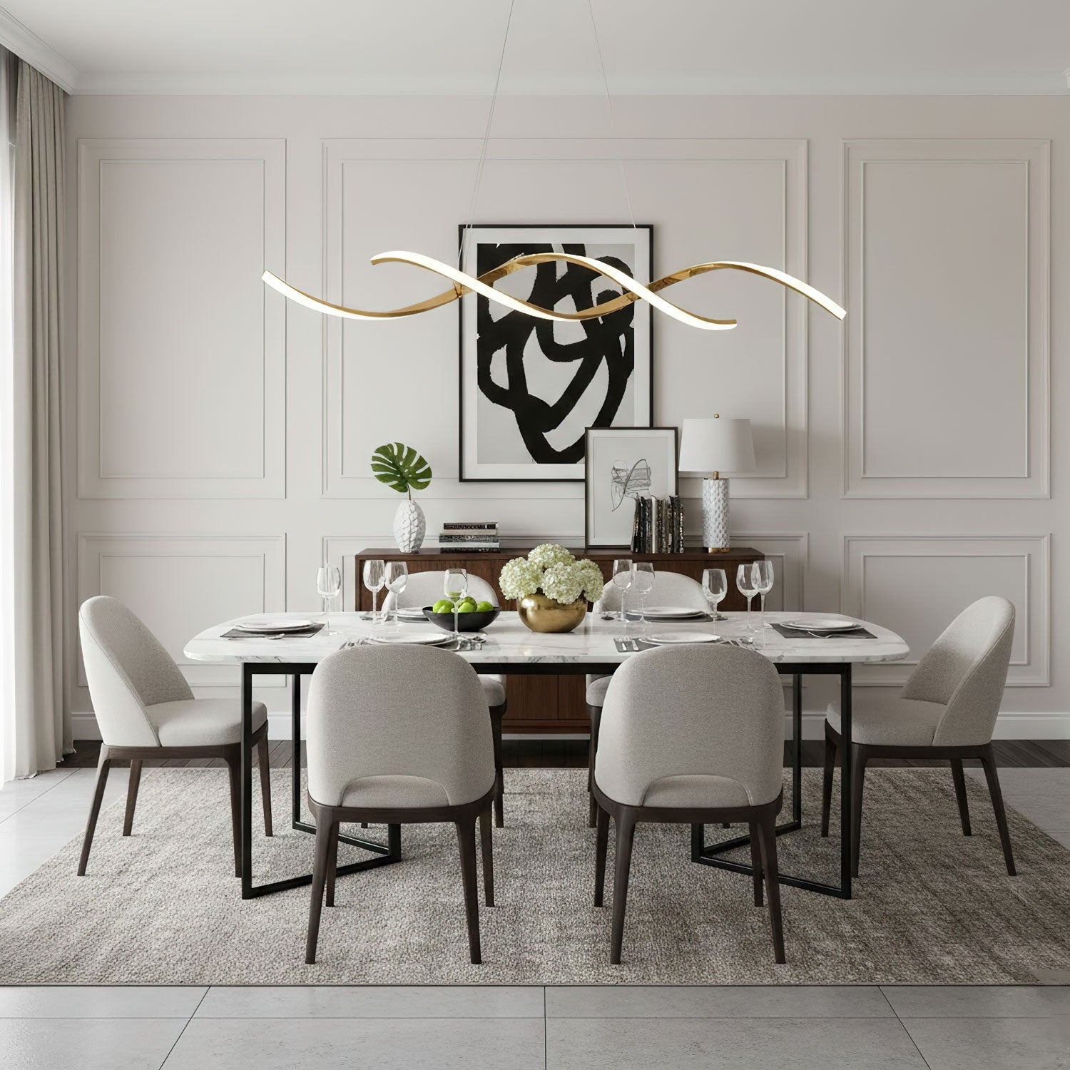 Lampada a sospensione Luos Wave