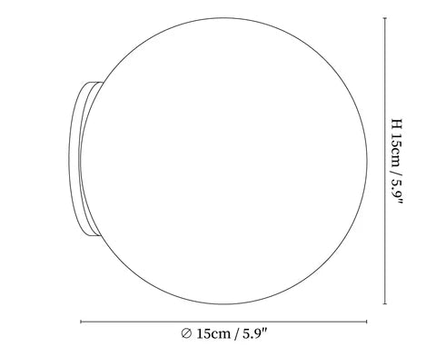 Glazen Mini-bol Wandlamp