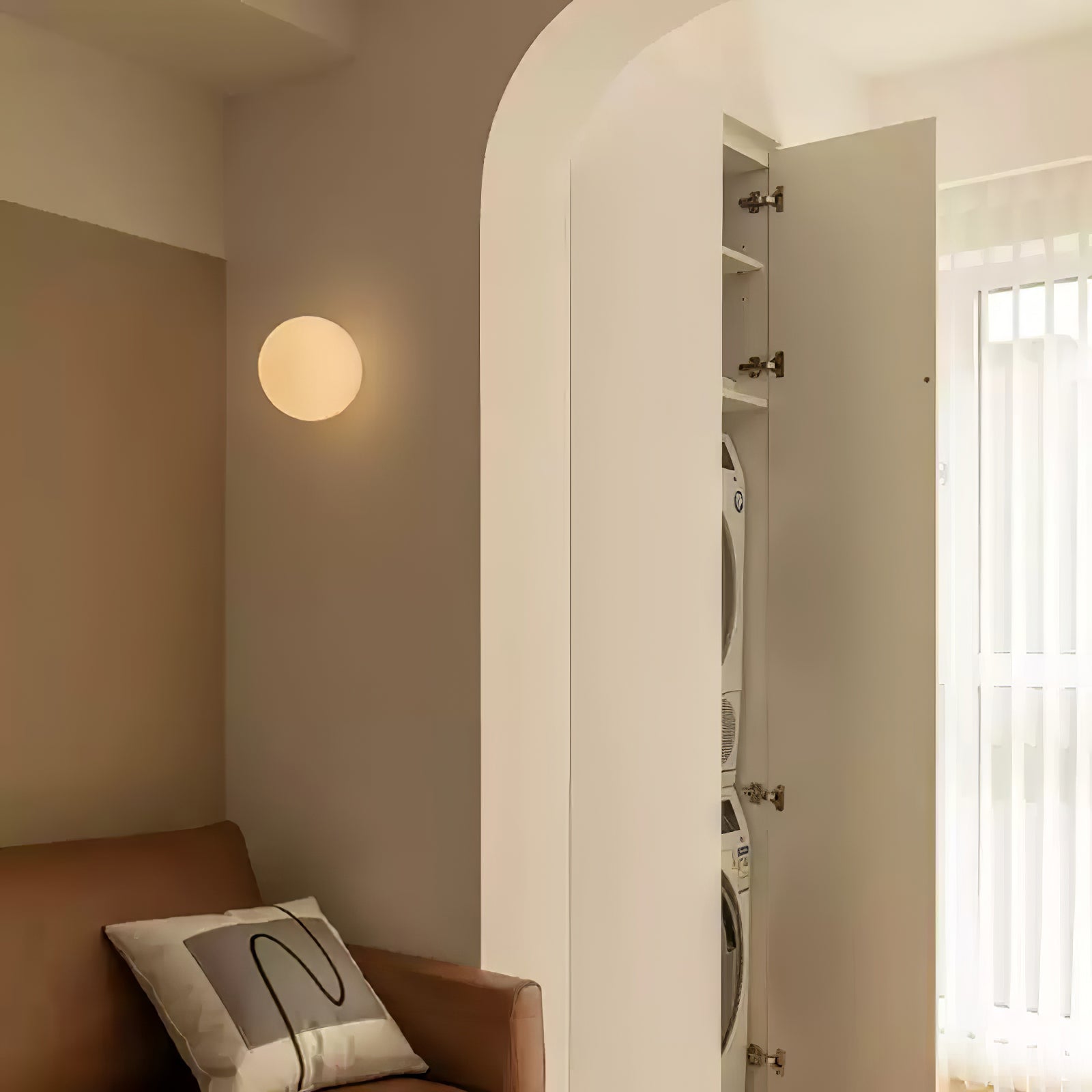 Glazen Mini-bol Wandlamp