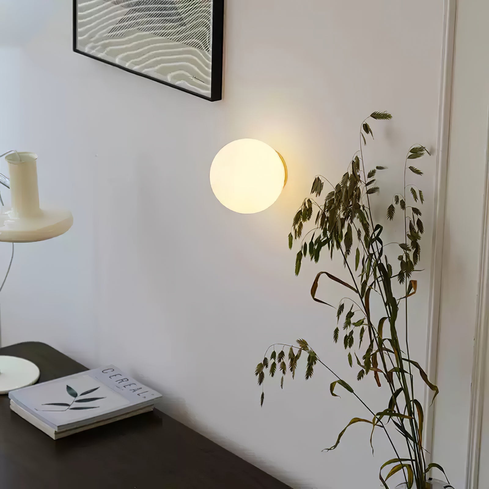 Glazen Mini-bol Wandlamp