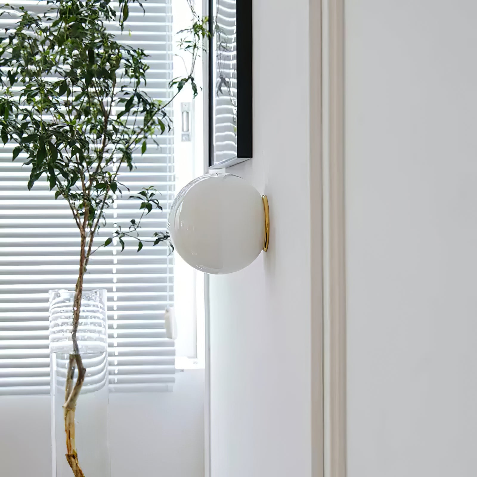 Glazen Mini-bol Wandlamp