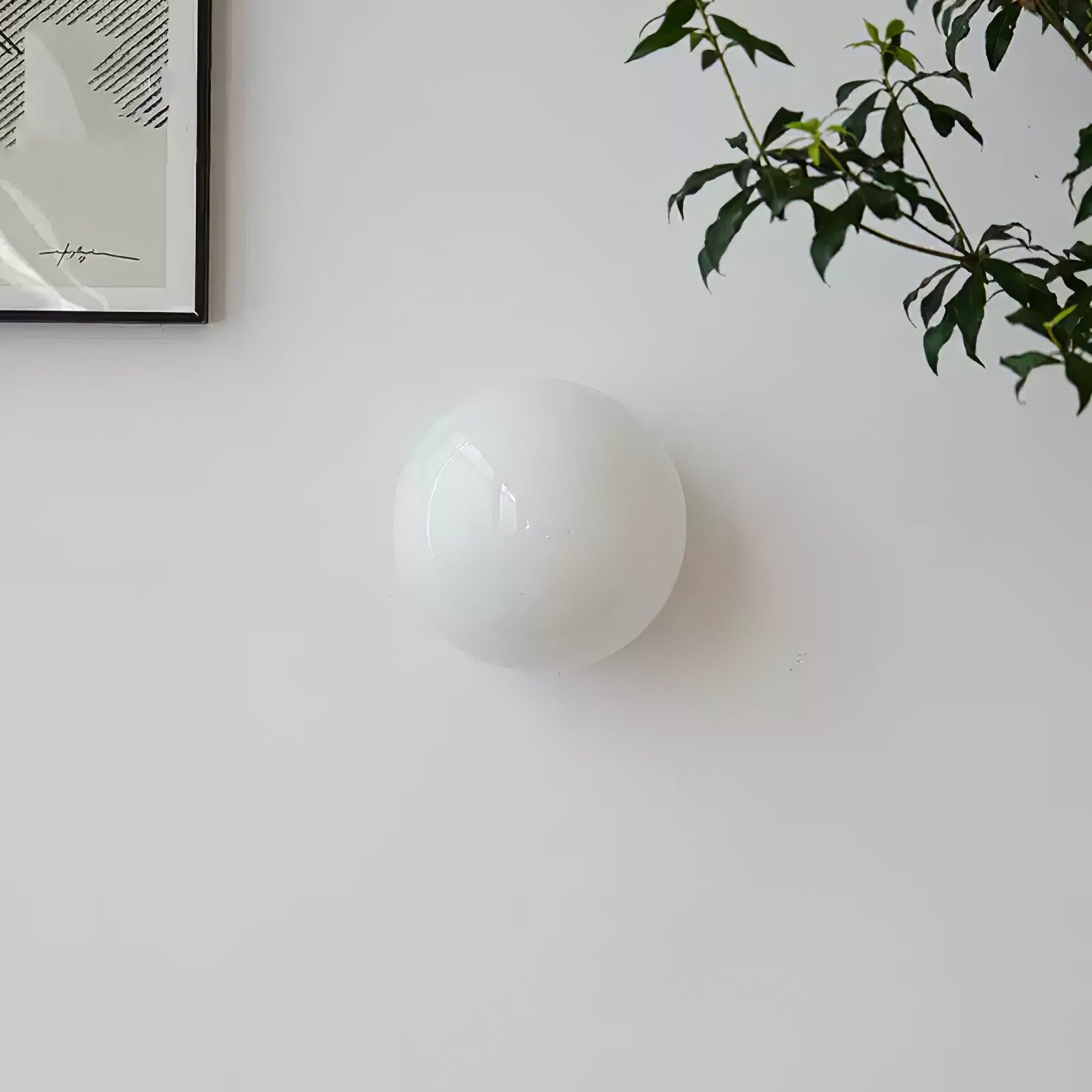 Glazen Mini-bol Wandlamp