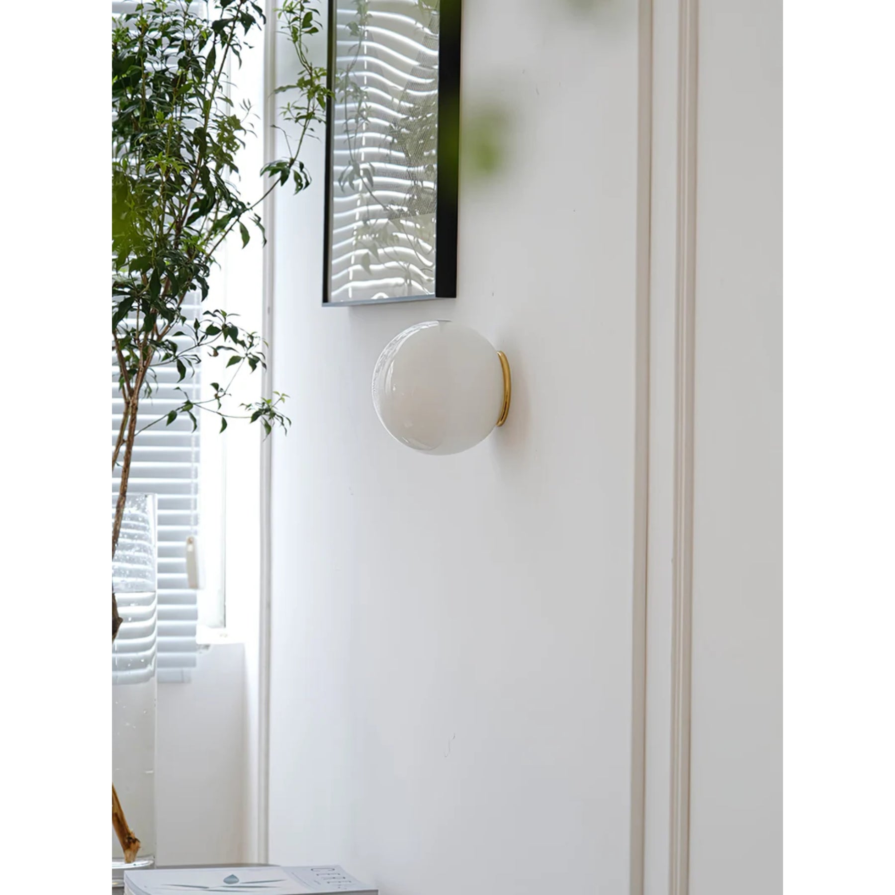 Glazen Mini-bol Wandlamp