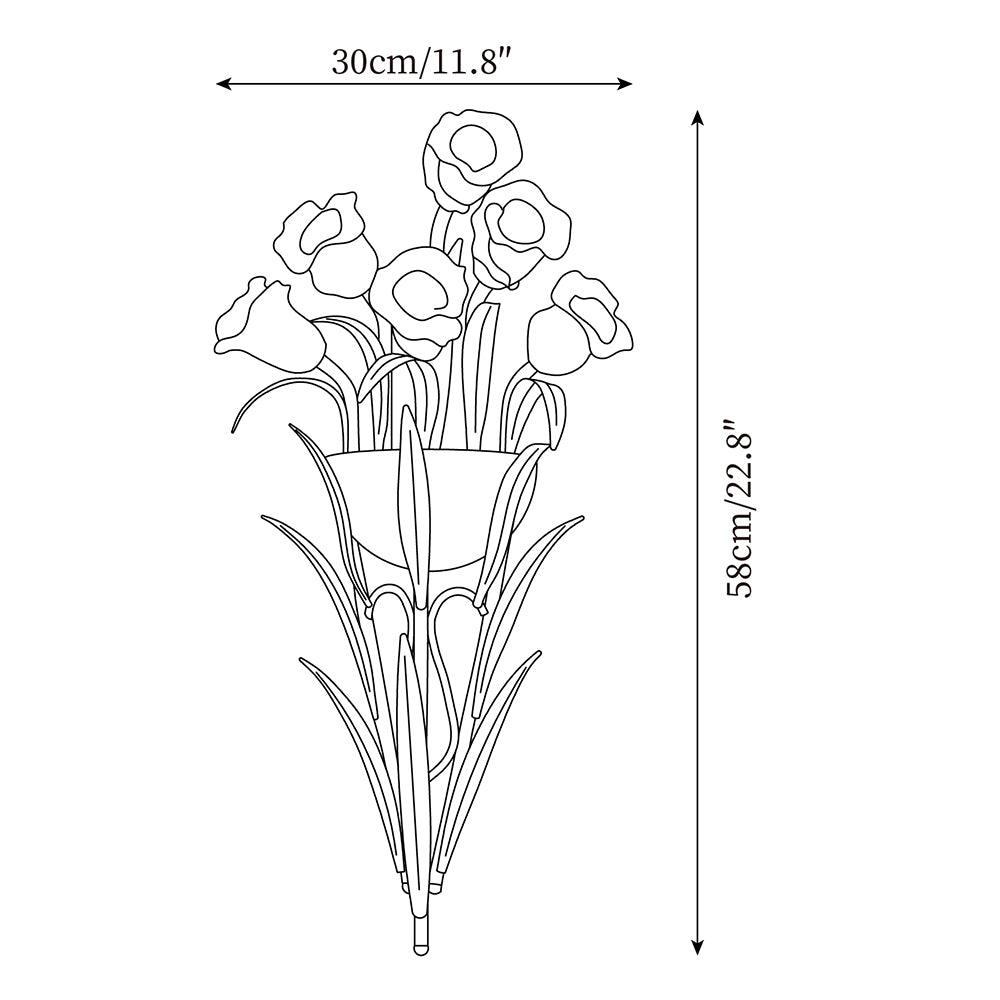 Lampada a stelo con fiore Beslyso
