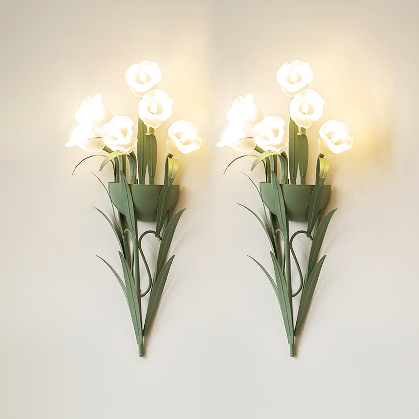 Lampada a stelo con fiore Beslyso