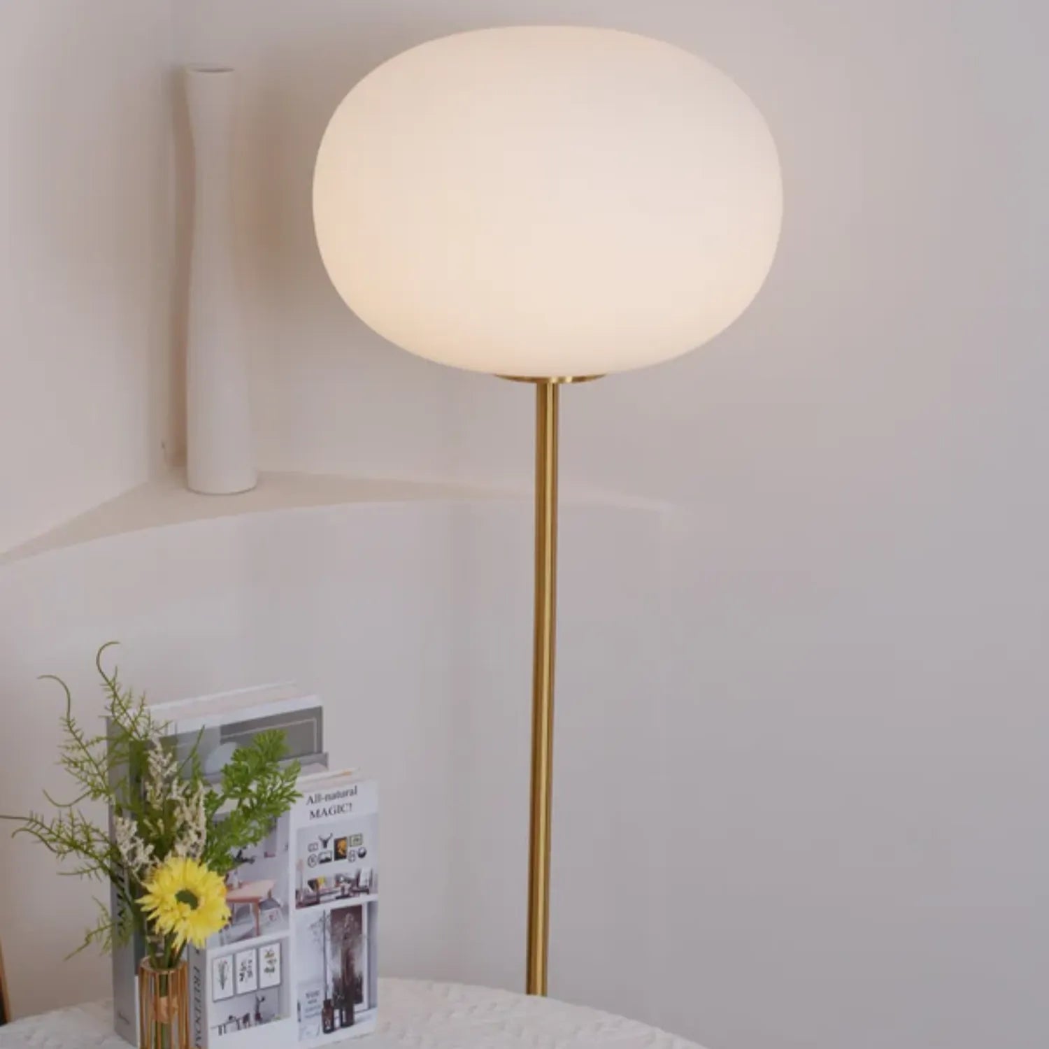 Lampada da pavimento Jowesa Travertino