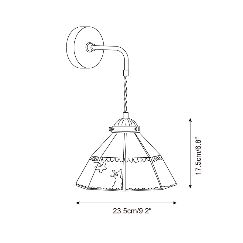Lampada da parete Melzo Tiffany
