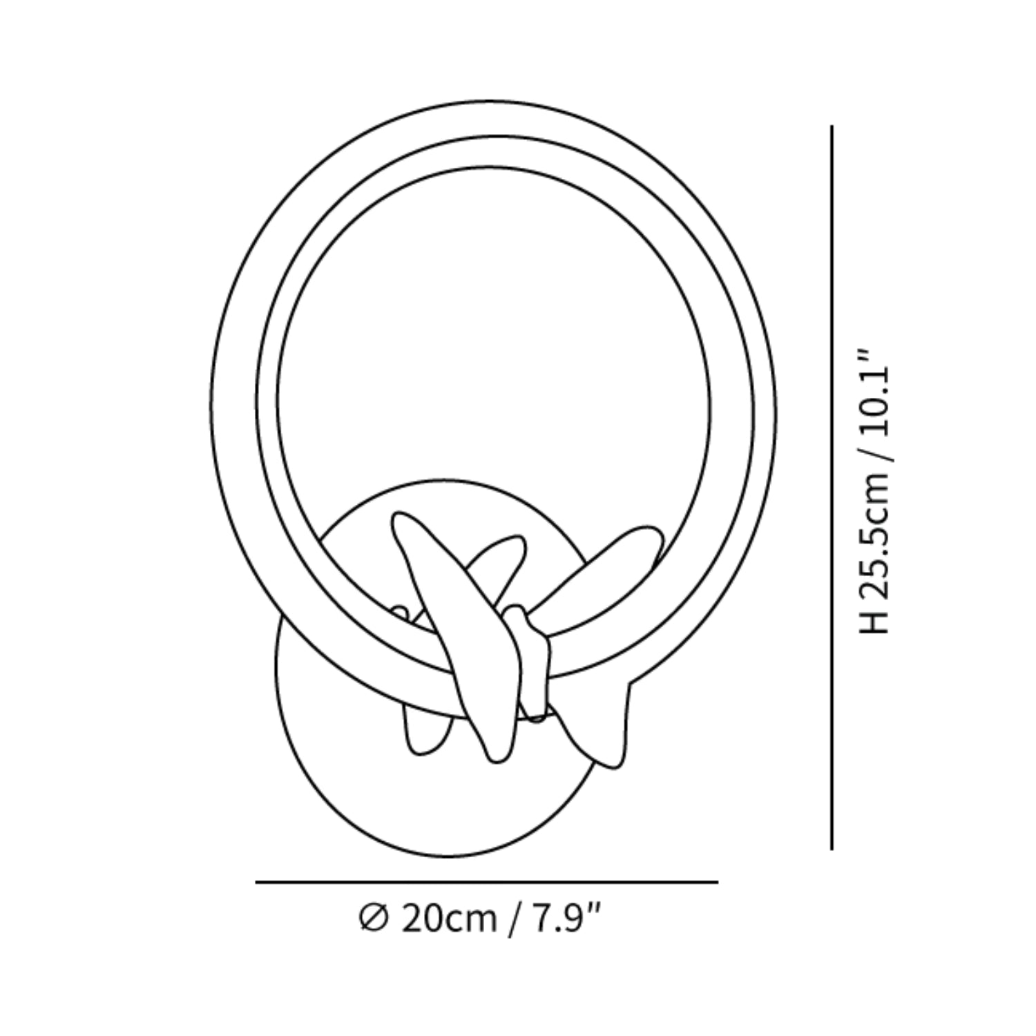Lampada da parete ad anello