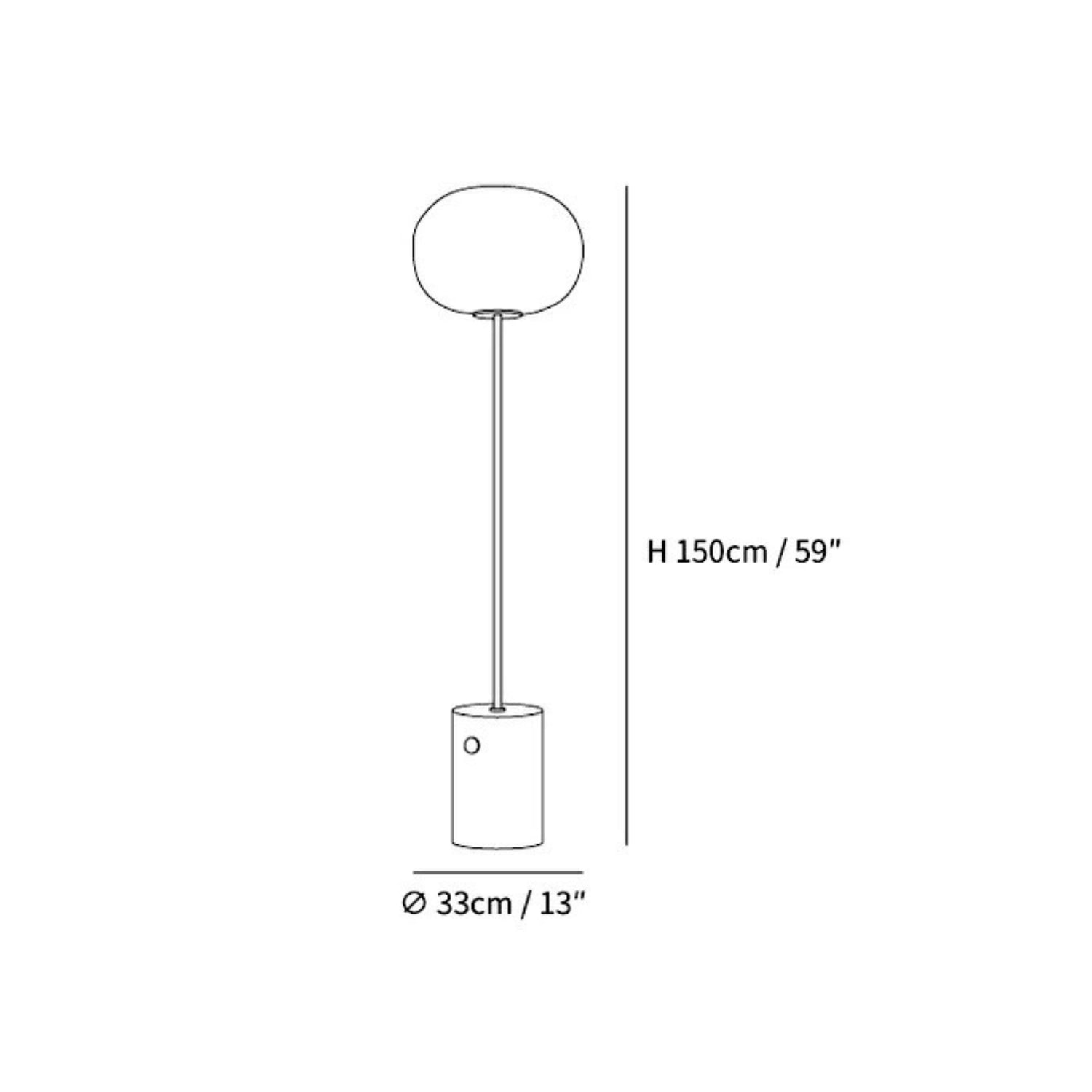 Lampada da pavimento Jowesa Travertino