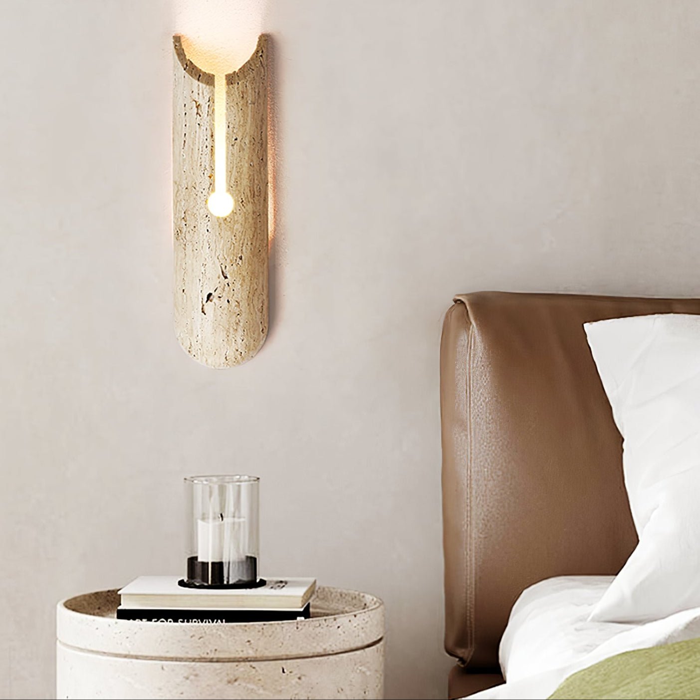 Lucreza Natuursteen Wandlamp