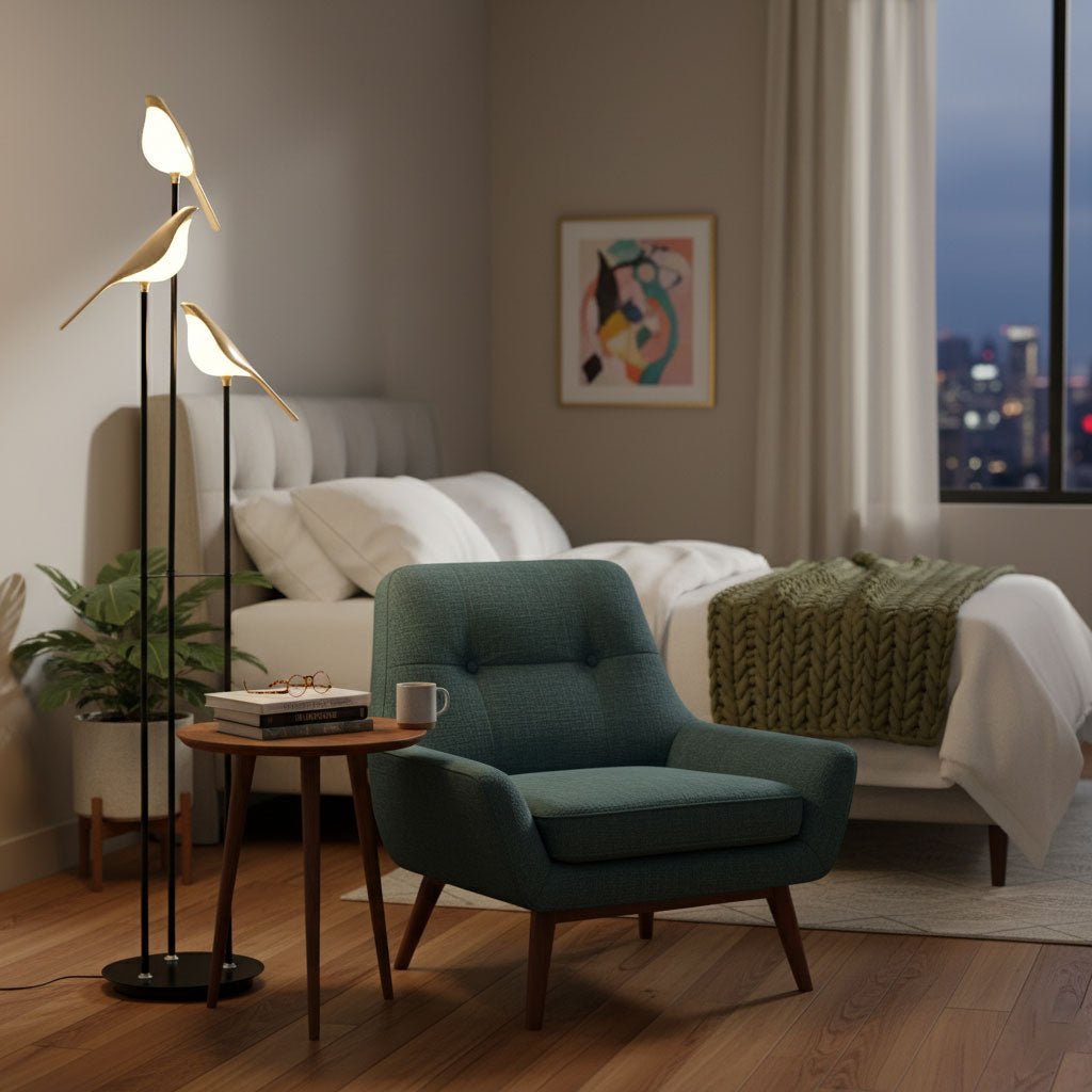 Lampada da terra Birdmann