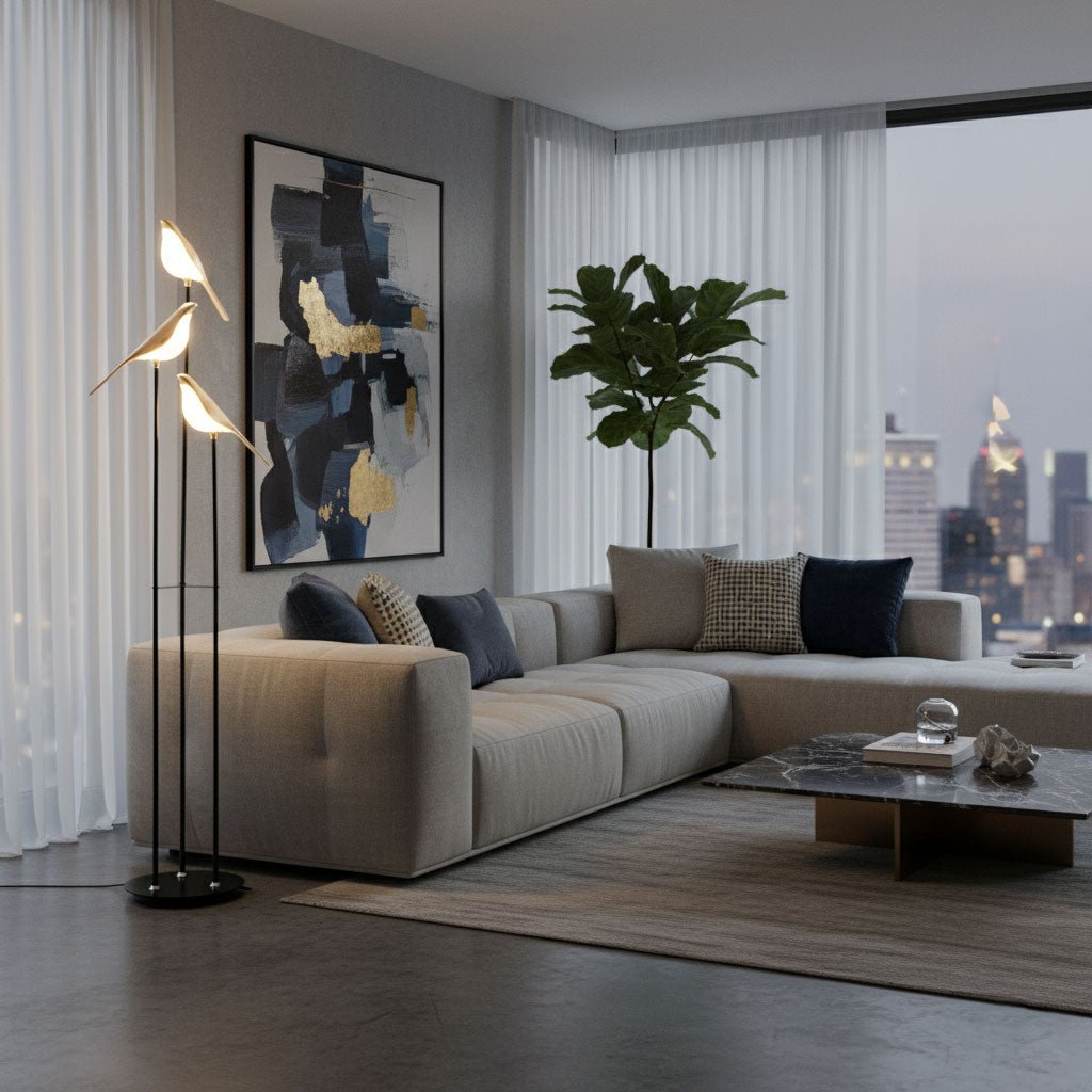 Lampada da terra Birdmann