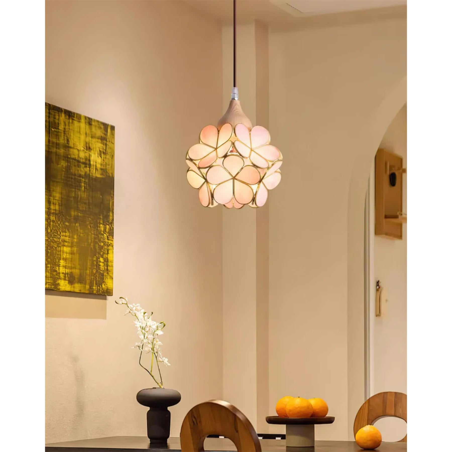 Veravo Flower Houtdesign Hanglamp