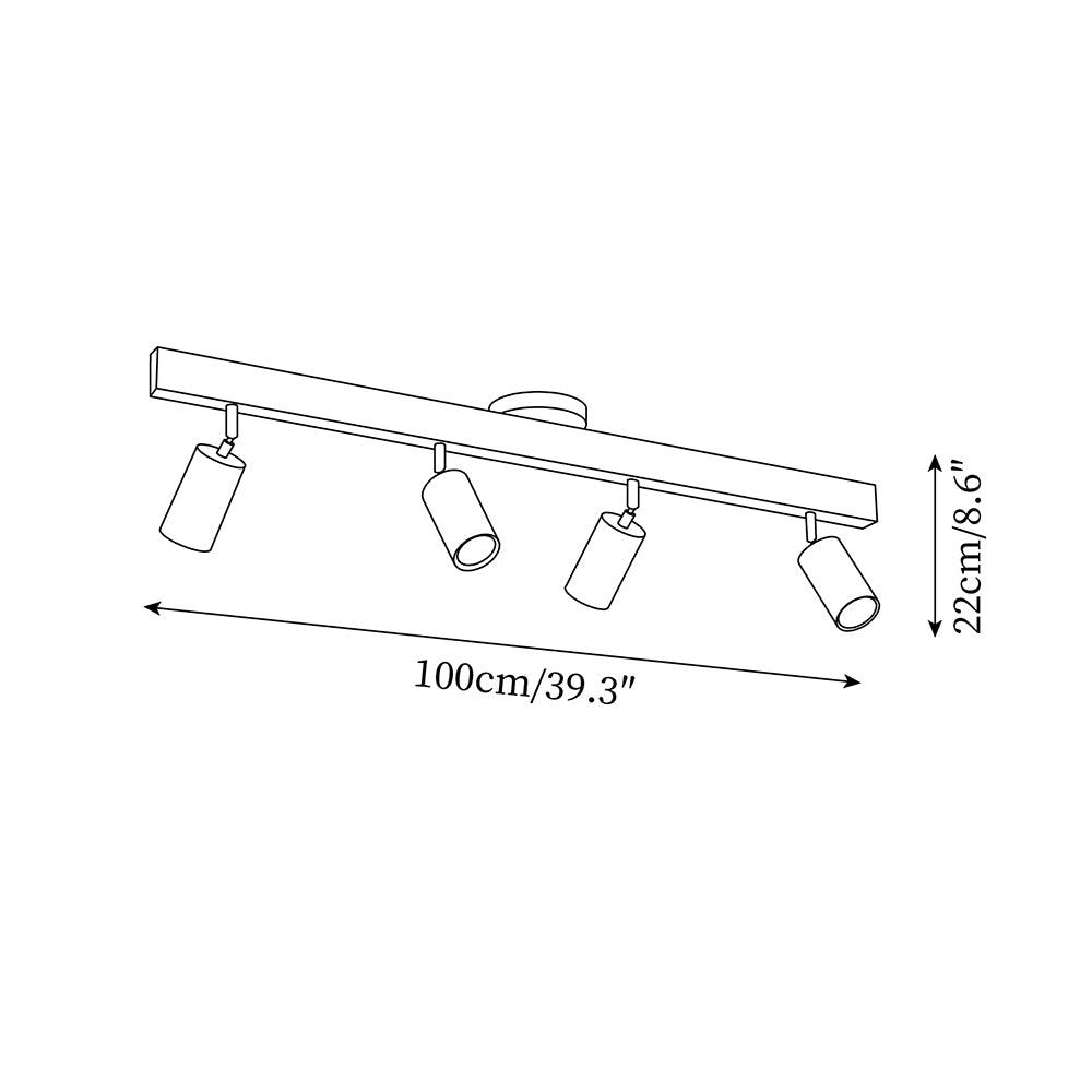 Lermo Houten Track Plafondlamp