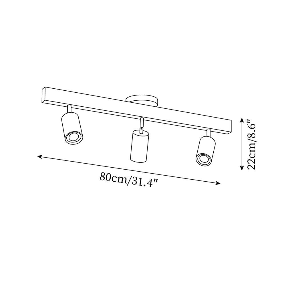 Lermo Houten Track Plafondlamp