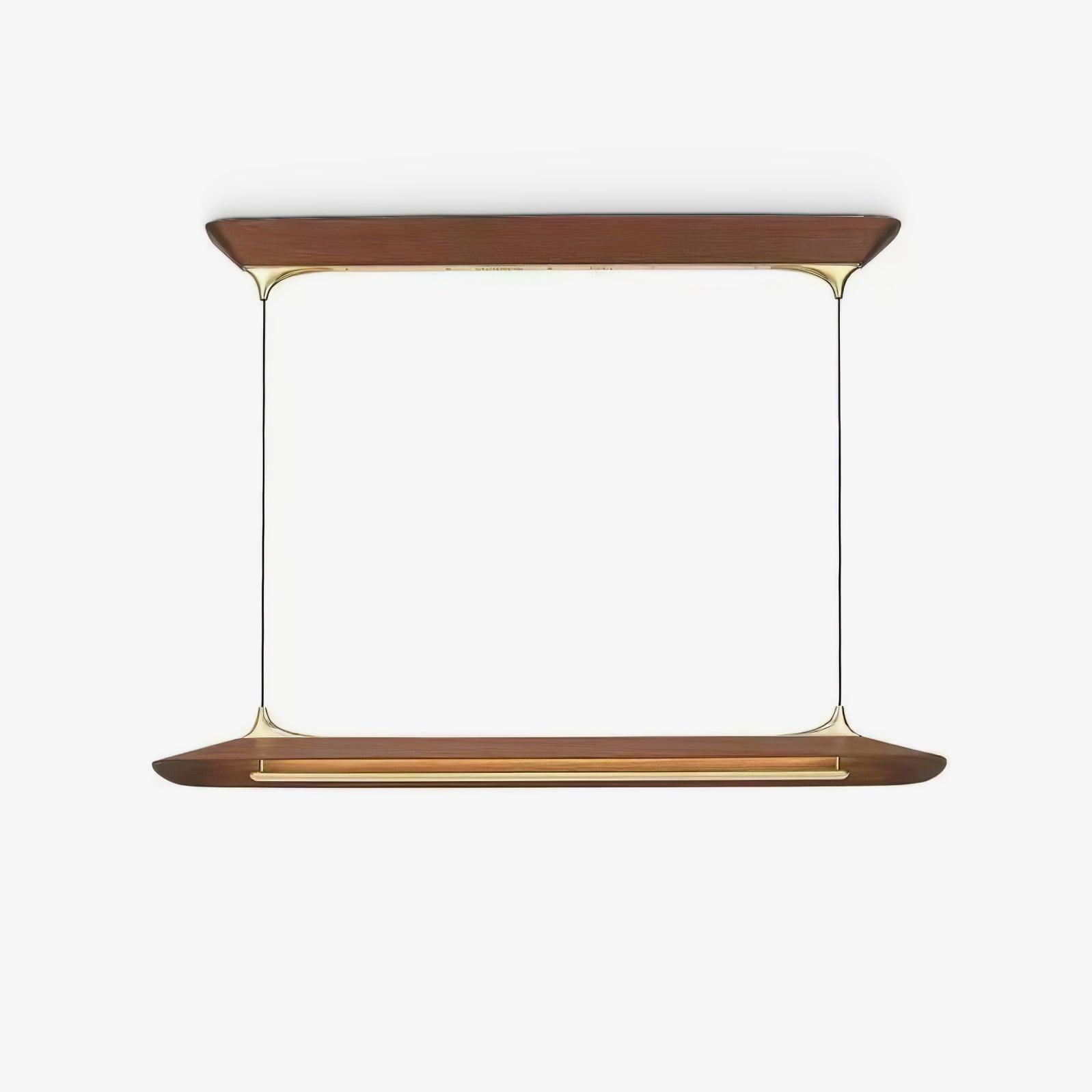 Lampada a sospensione in legno Monegga