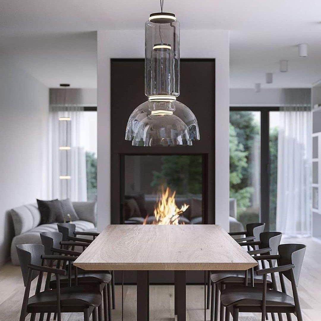 Teyylino Cilindrische Glazen Hanglamp