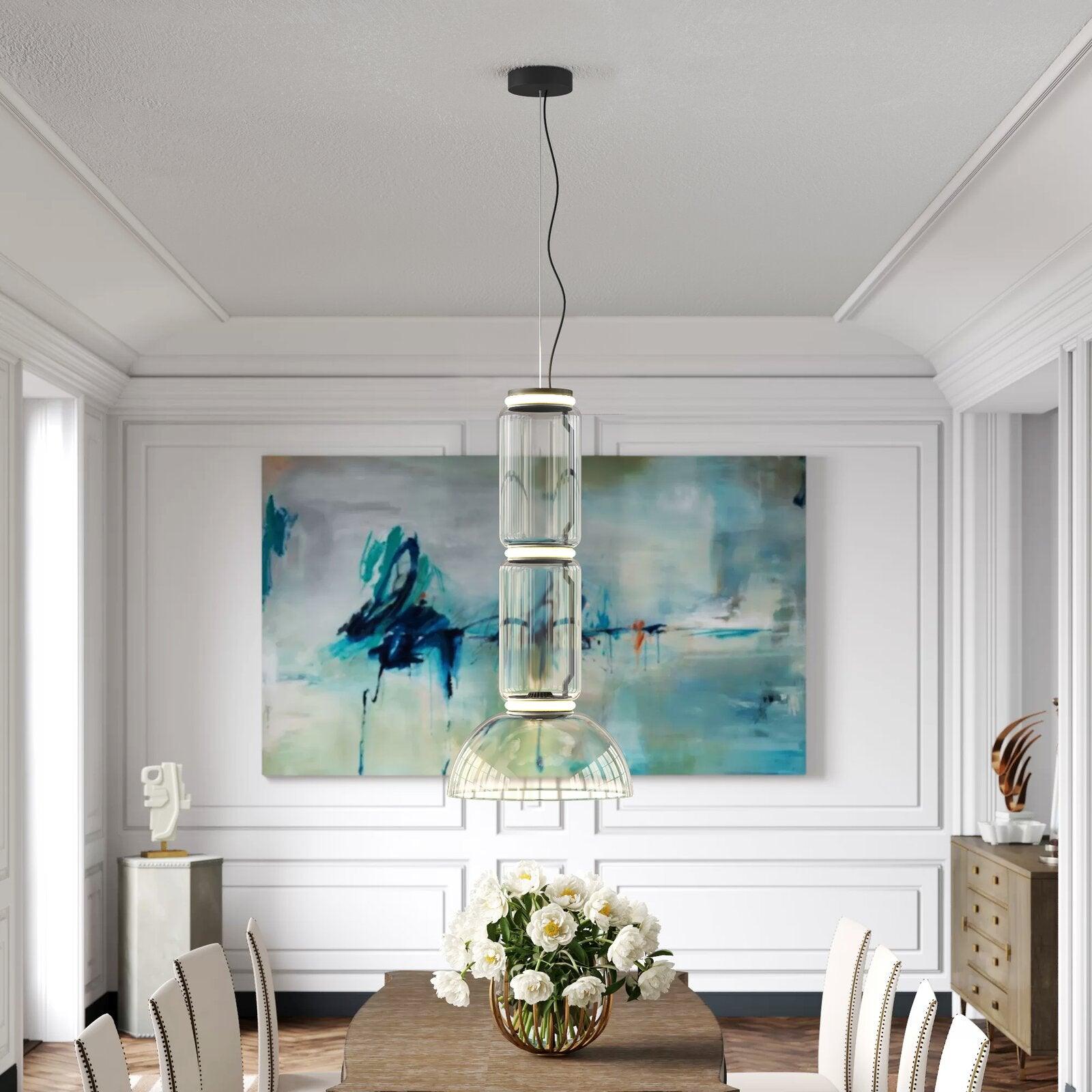 Teyylino Cilindrische Glazen Hanglamp