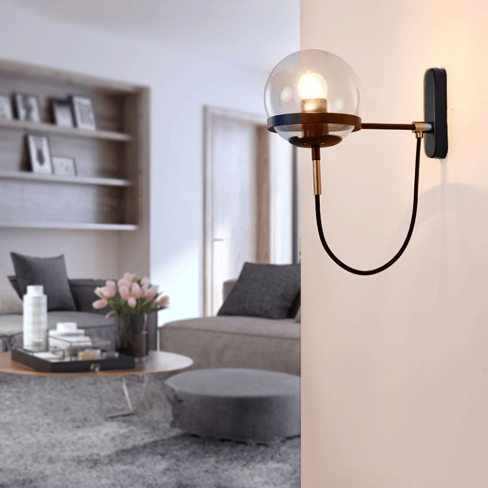 Zelva Retro Bolvorm Wandlamp
