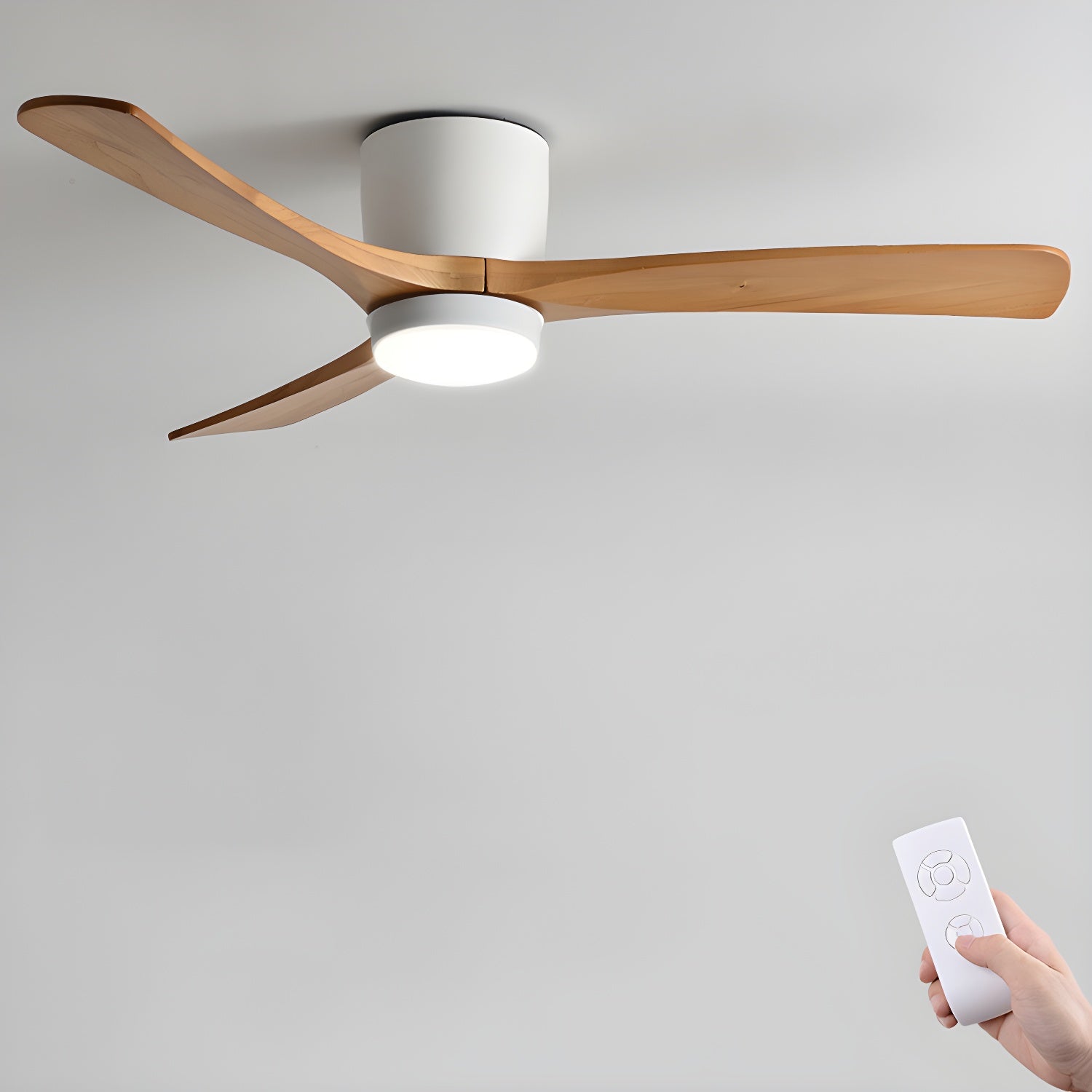Lyio Houten LED Plafondventilator