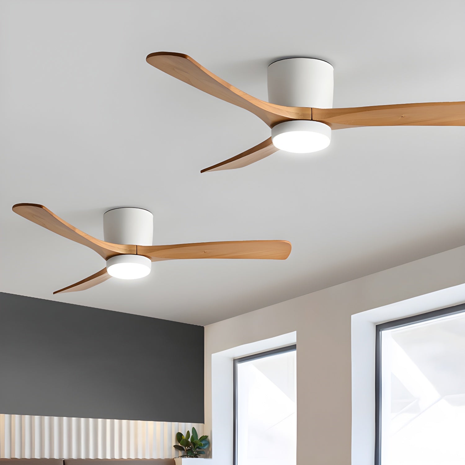 Lyio Houten LED Plafondventilator