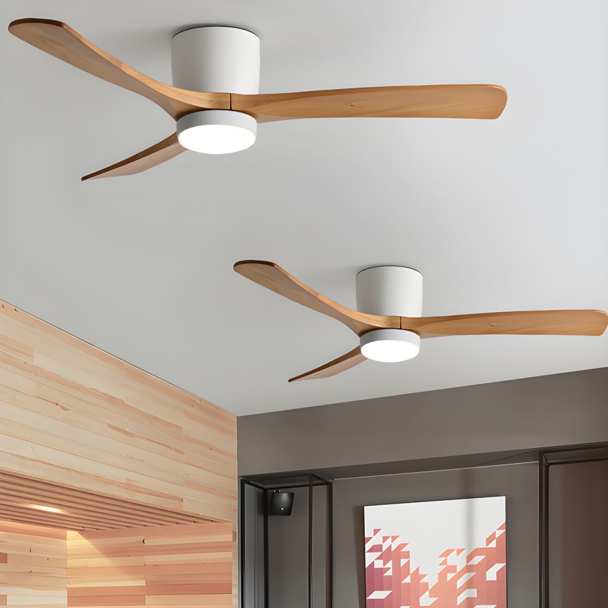 Lyio Houten LED Plafondventilator