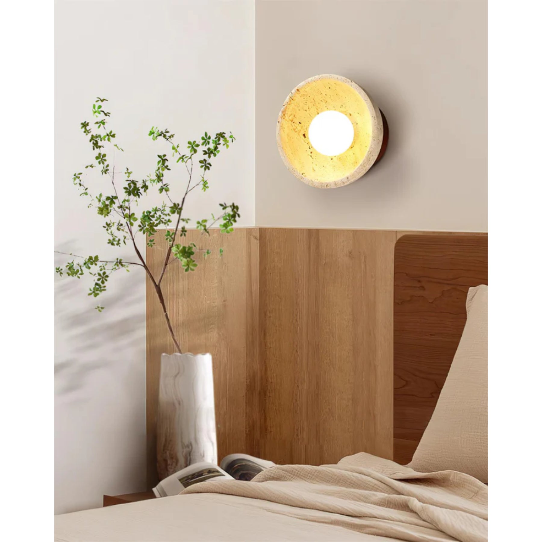 Trivona Travertijn Wandlamp