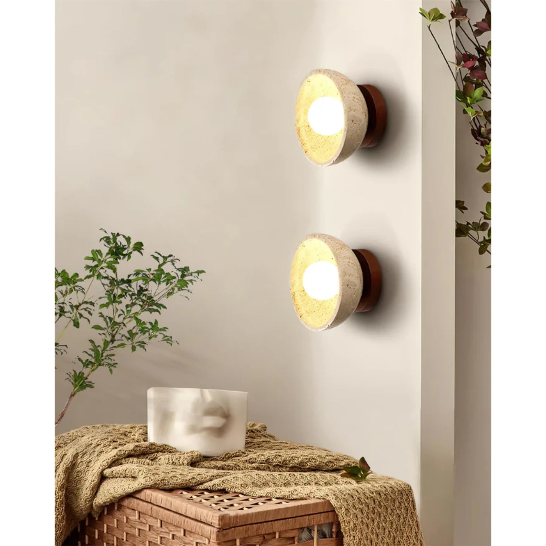 Trivona Travertijn Wandlamp