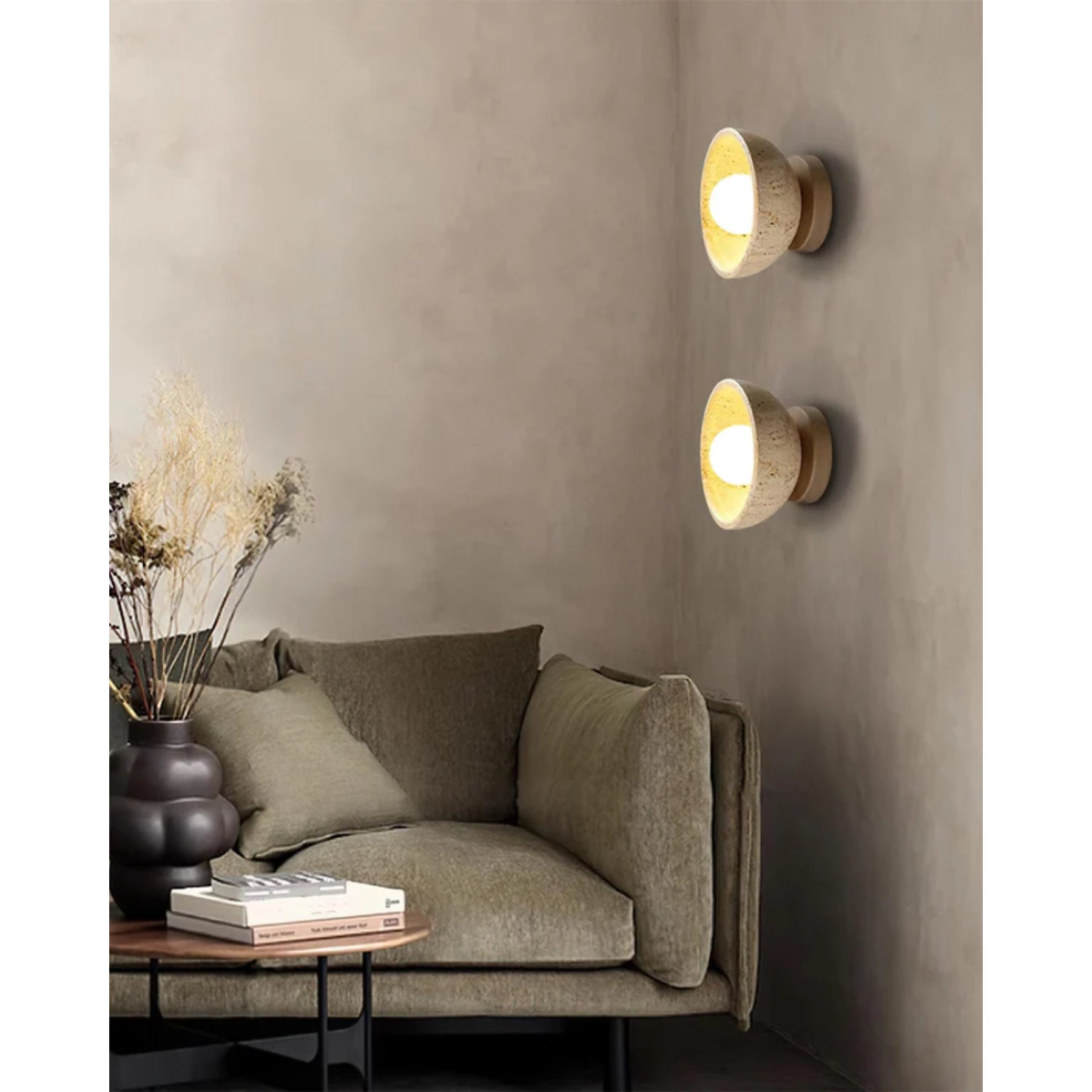 Trivona Travertijn Wandlamp