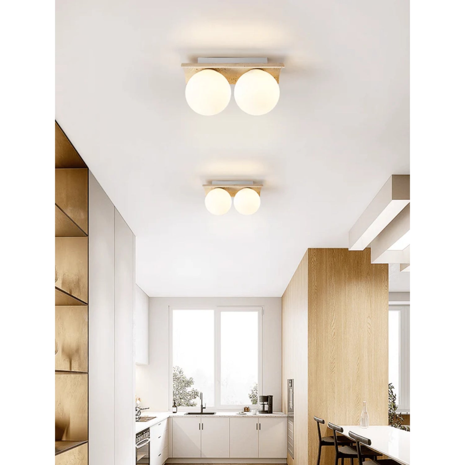 Moscoze Natuursteen Plafondlamp