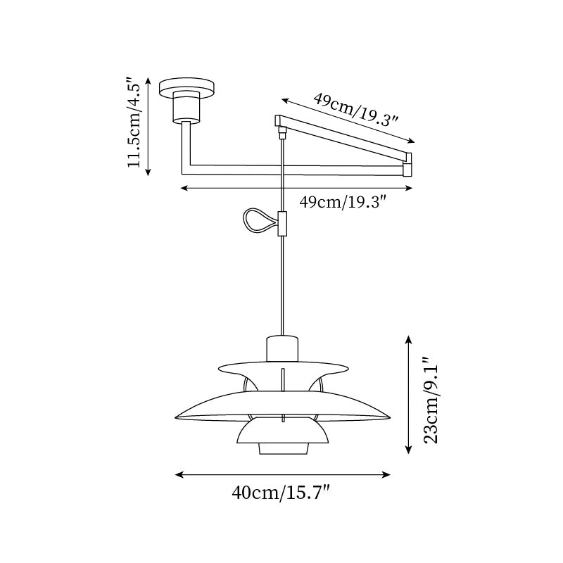 Covena Swing Arm Hanglamp