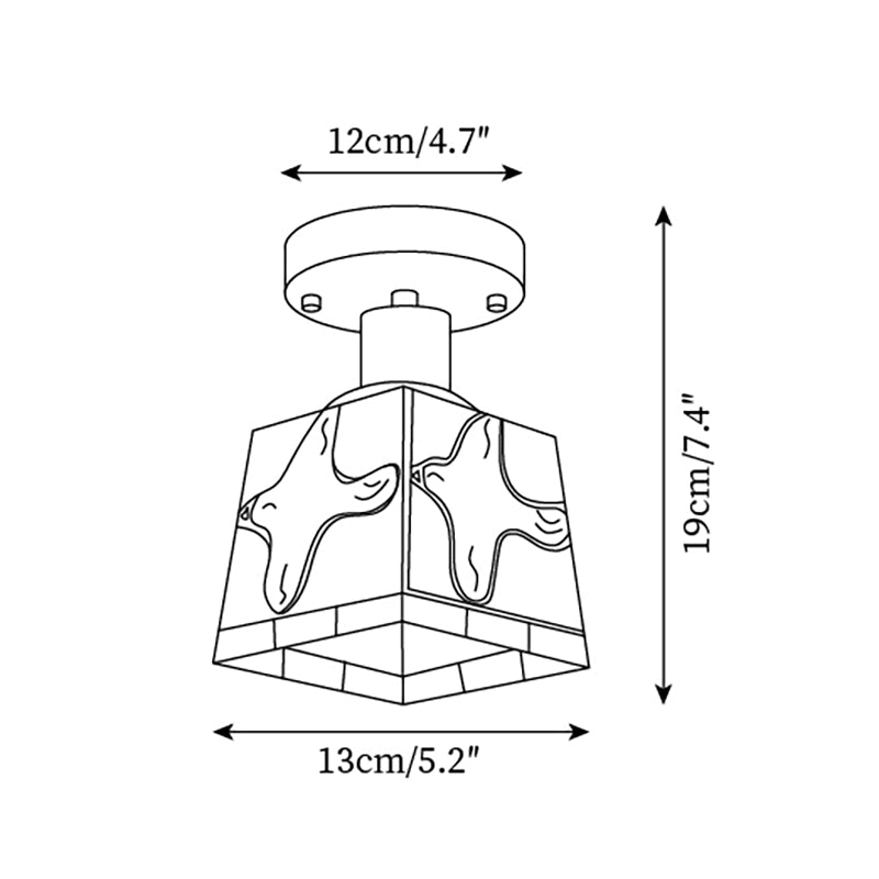 Dovesa Tiffany Plafondlamp