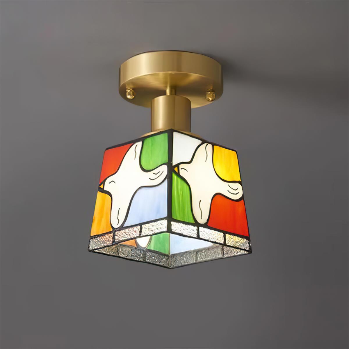 Dovesa Tiffany Plafondlamp