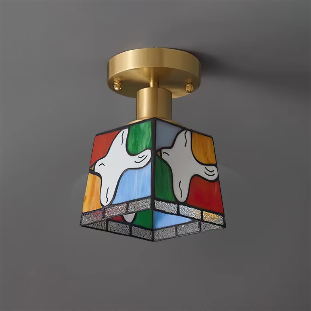 Dovesa Tiffany Plafondlamp
