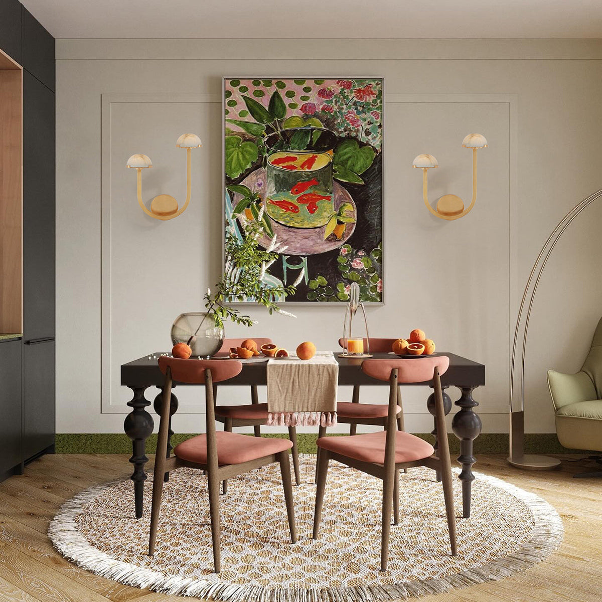 Hinszo Albasten Wandlamp