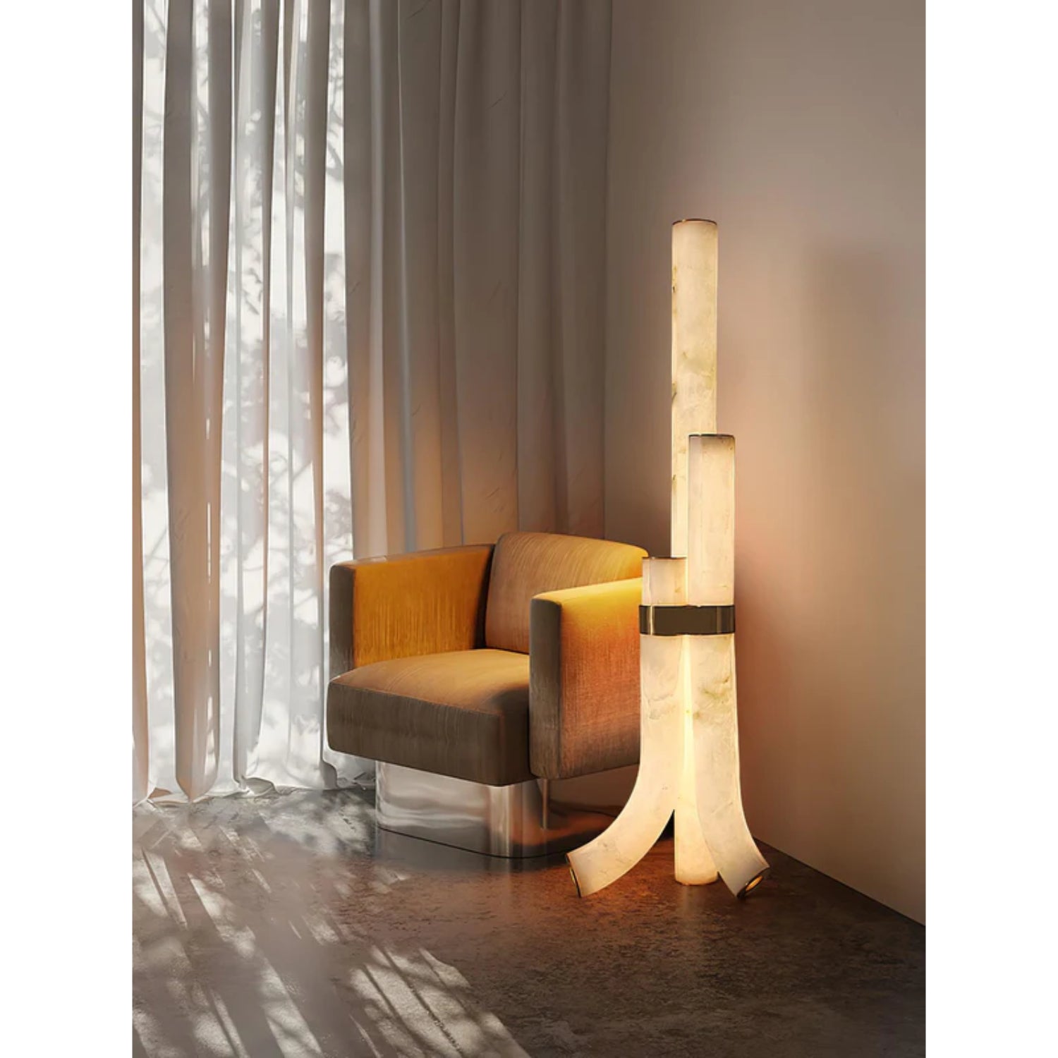 Pylese Triple Albasten Vloerlamp