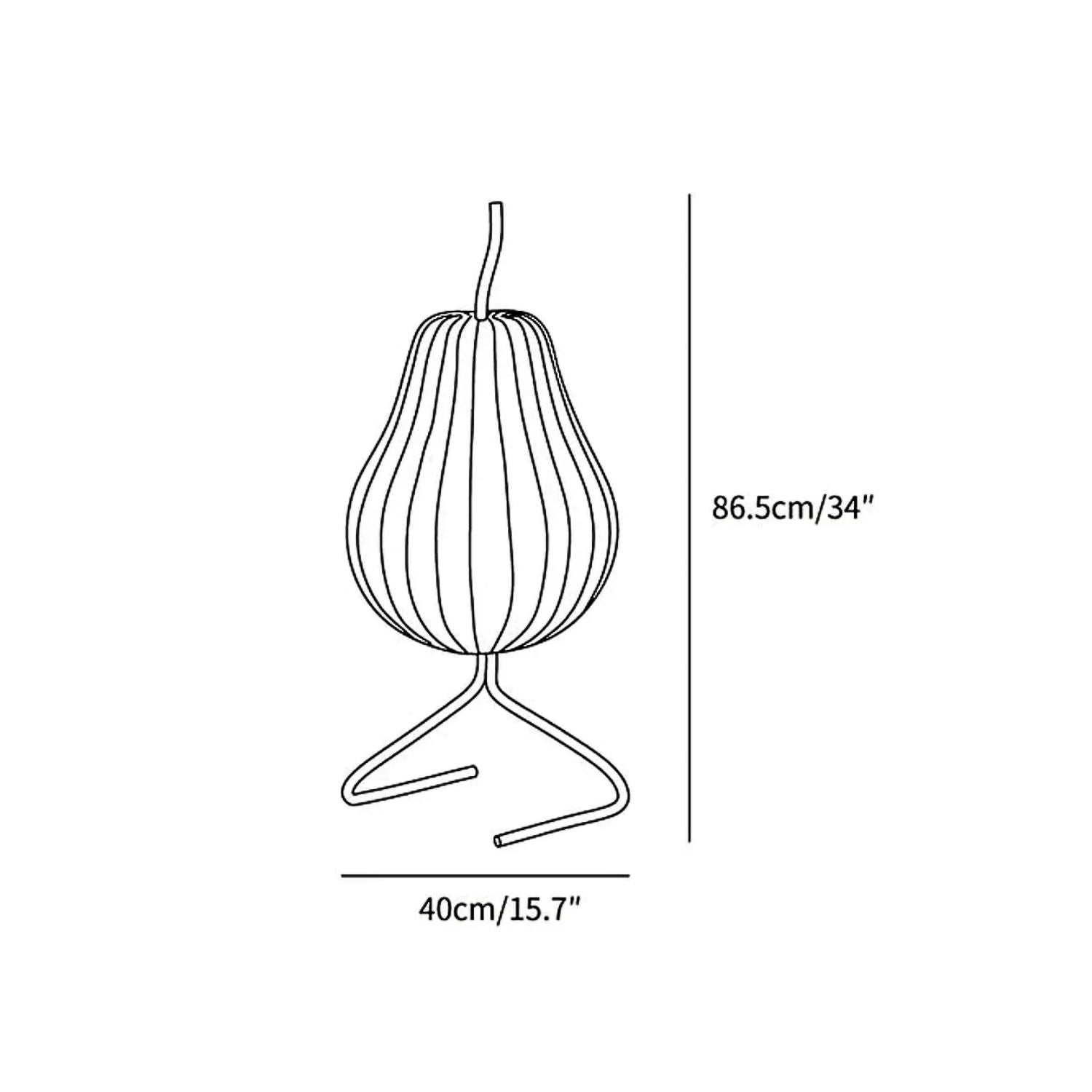 Perzan Peervorm Vloerlamp