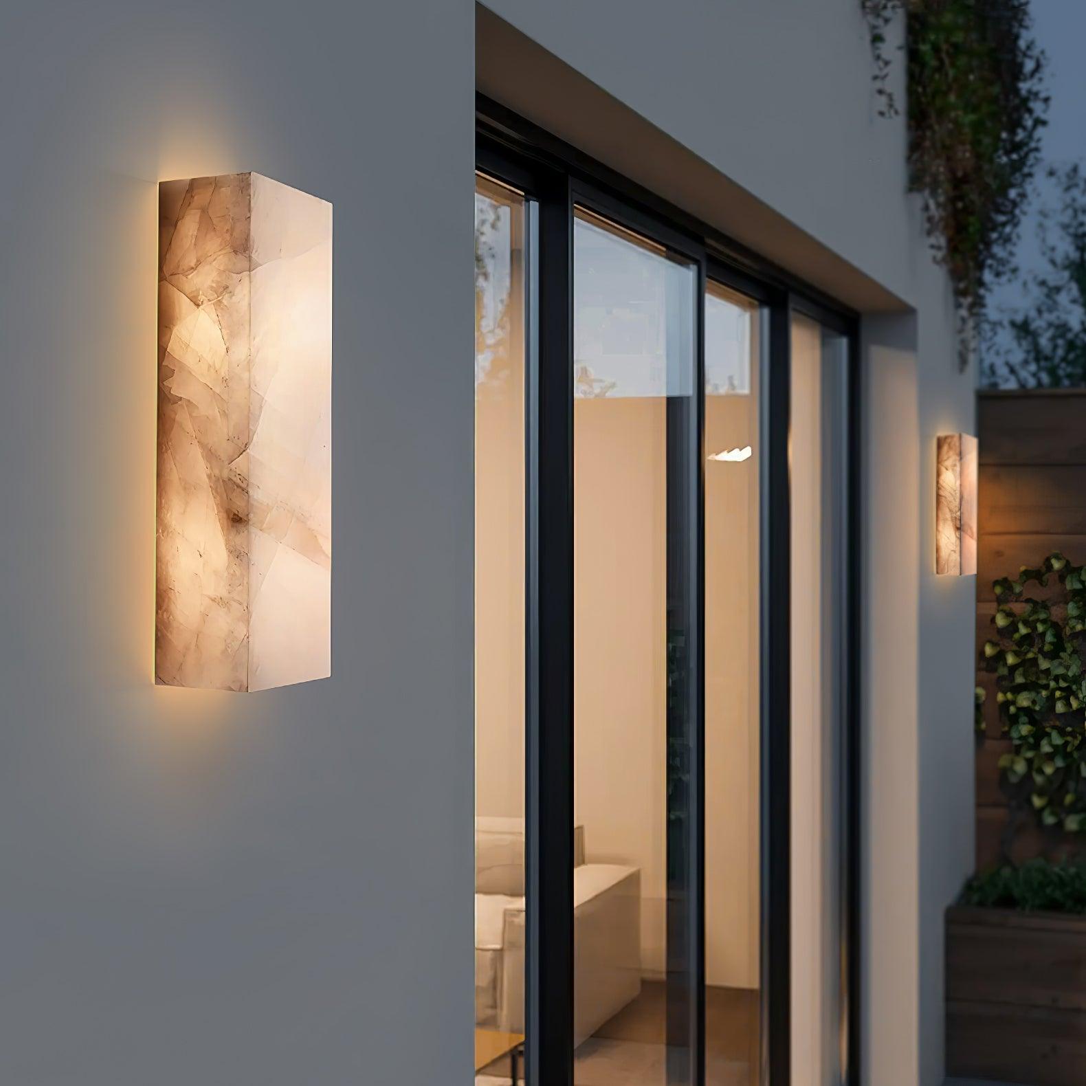 Rechthoekig Albast Wandlamp