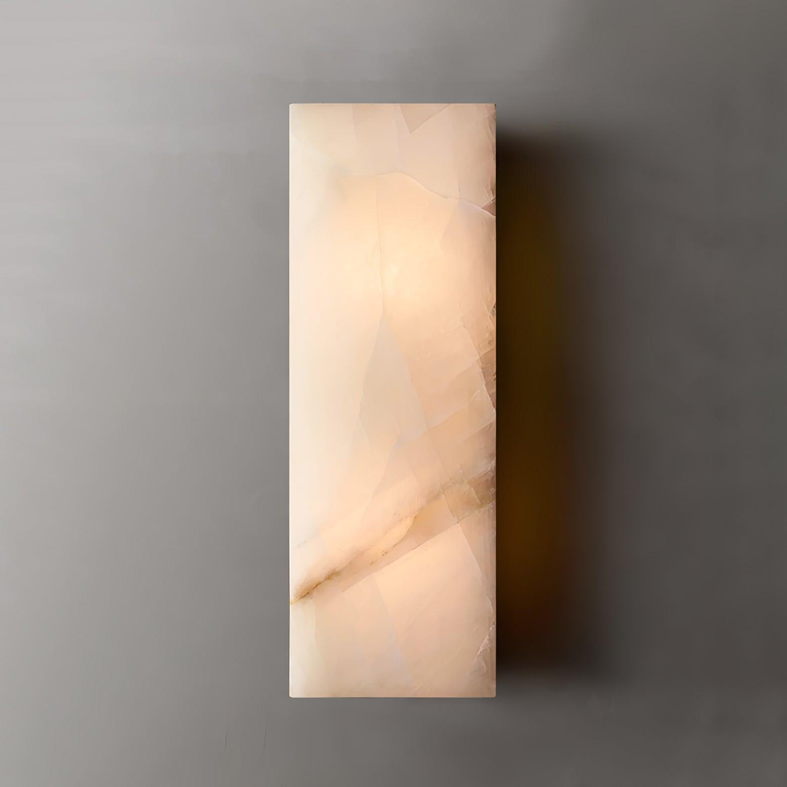 Rechthoekig Albast Wandlamp