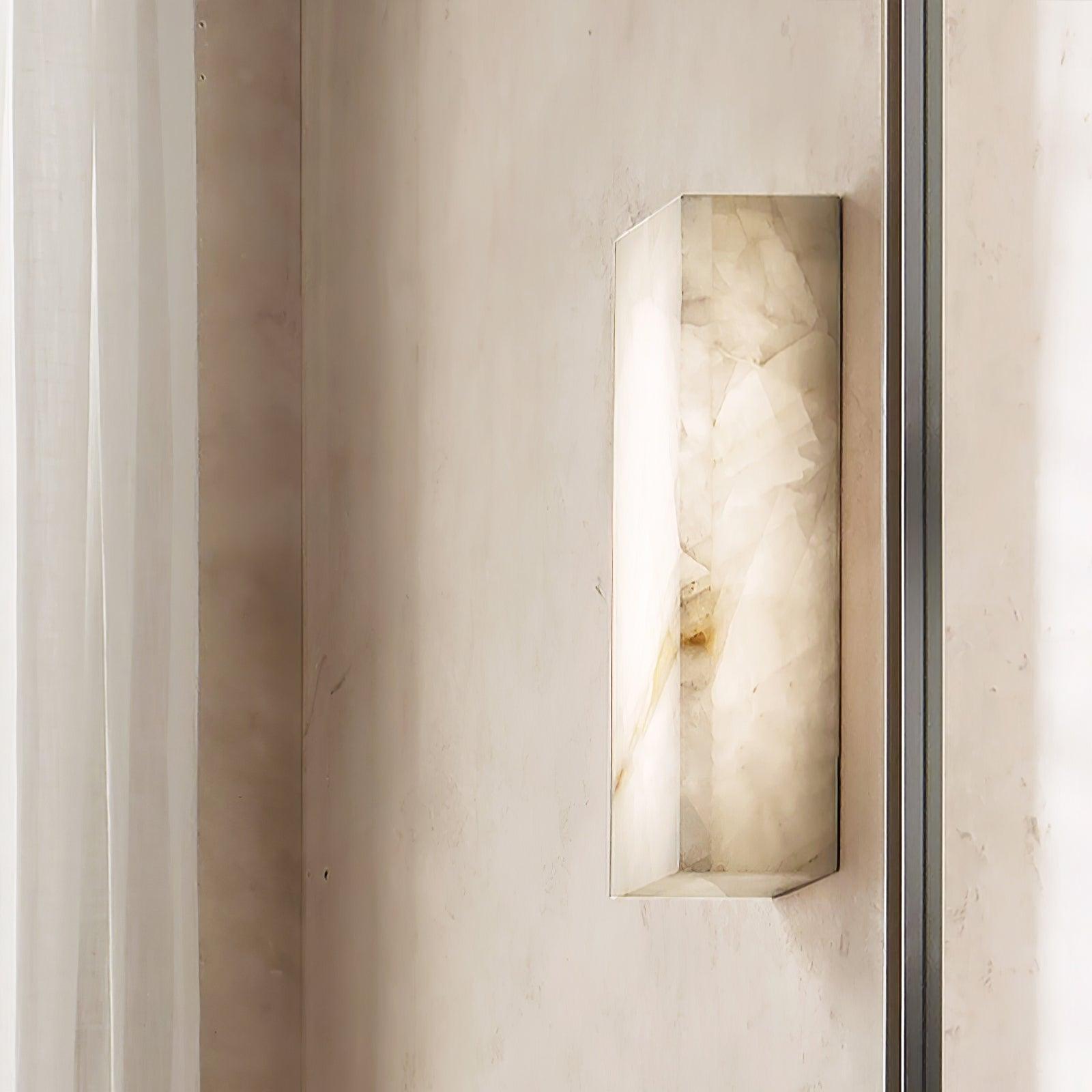 Rechthoekig Albast Wandlamp